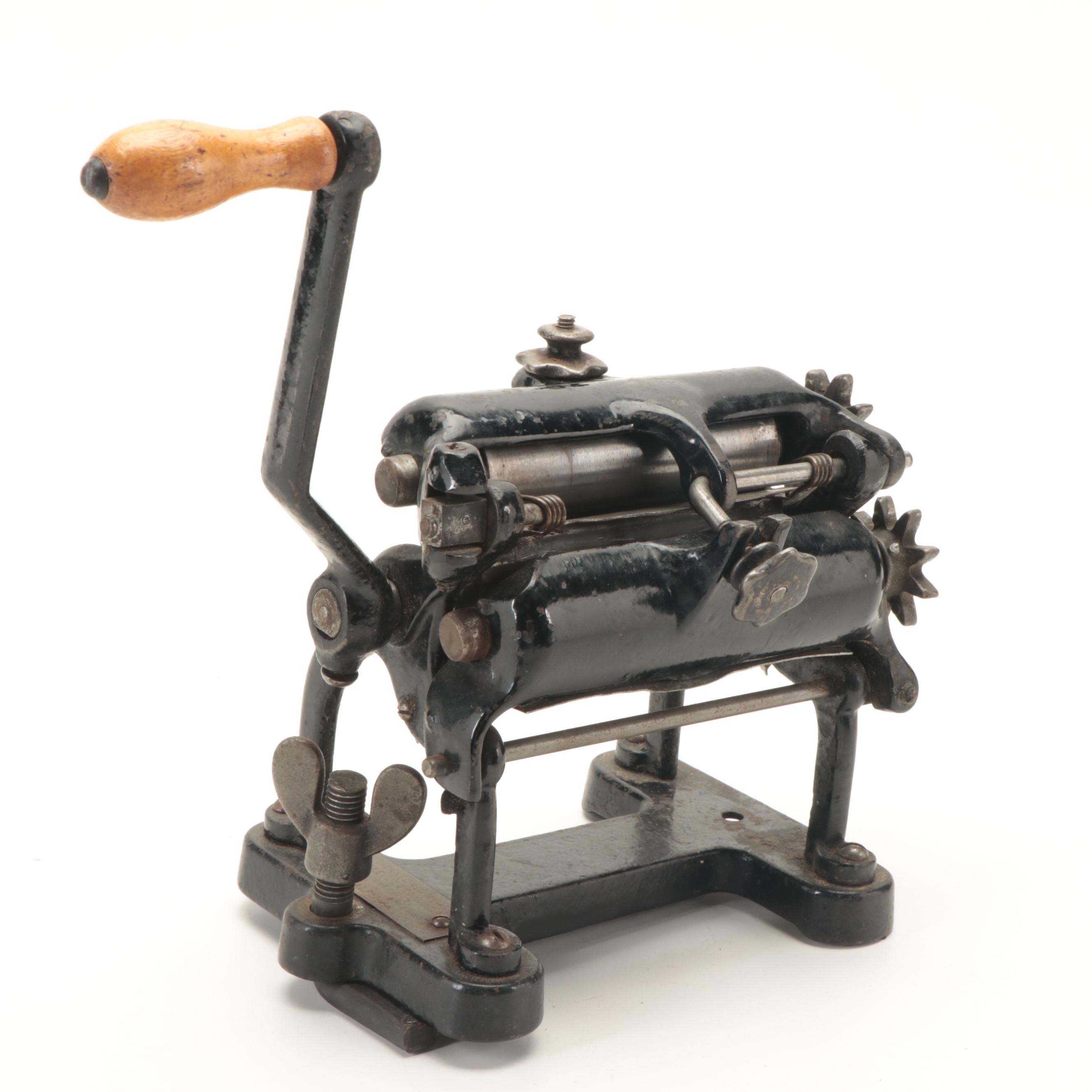 Vitantonio Cast Iron Hand Operated Pasta Machine with Attachments, Early 20th C.
