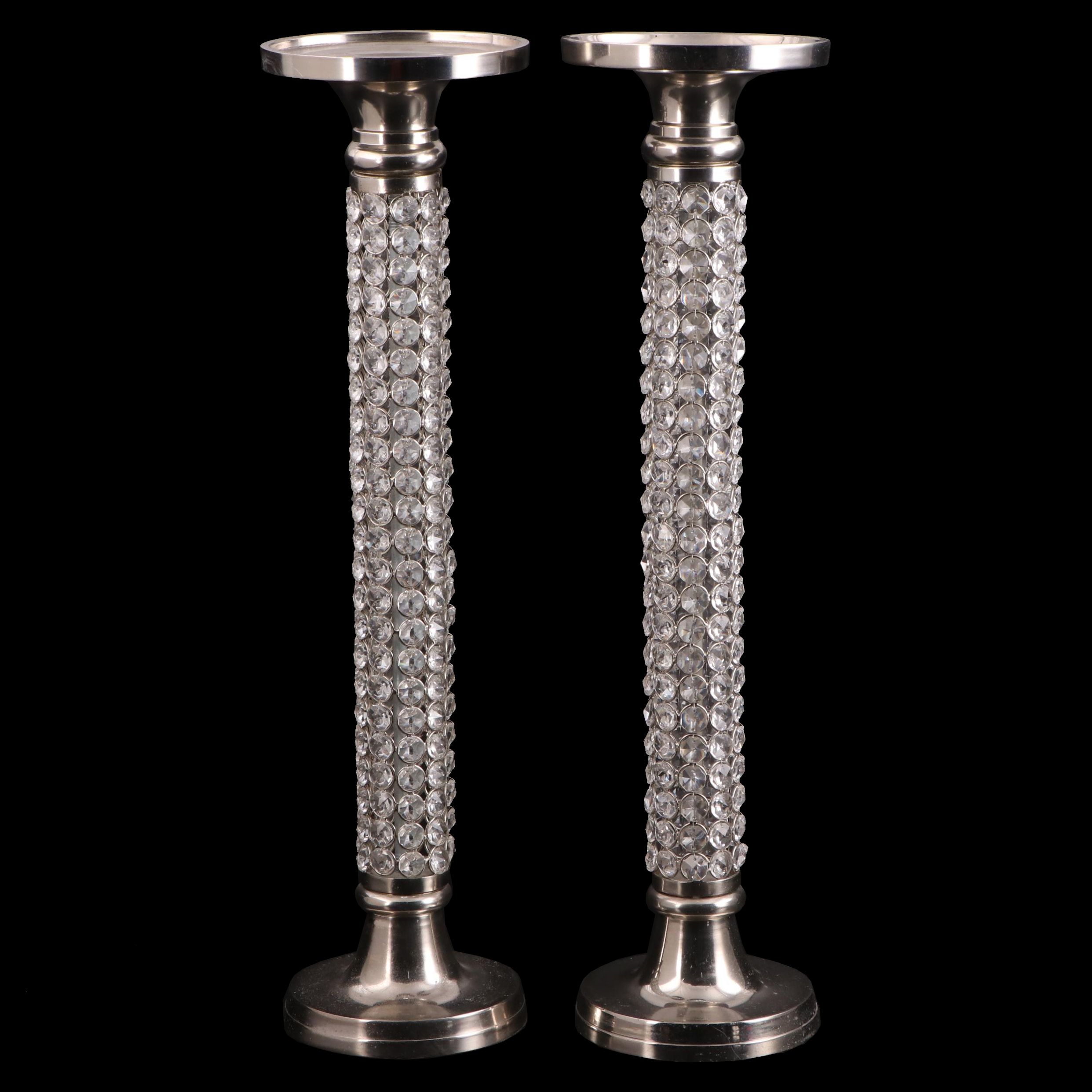 Z Gallerie Crystal "Bling" Pillar Candle Holders Everything But The House