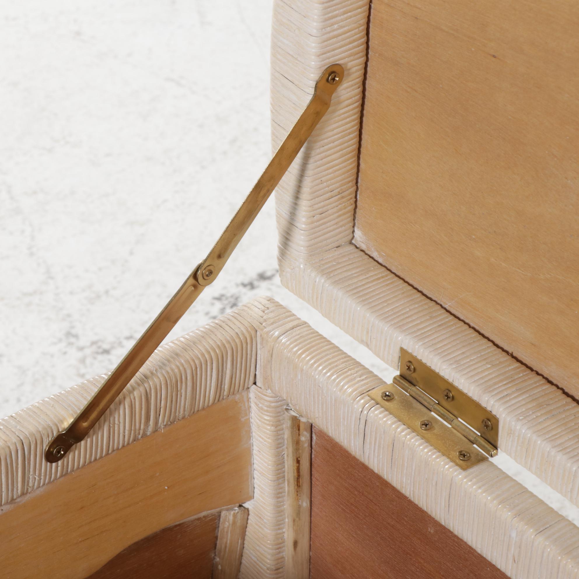 Pier 1 "Jamaica Collection" Wicker Over Wood Nightstands and Blanket Chest