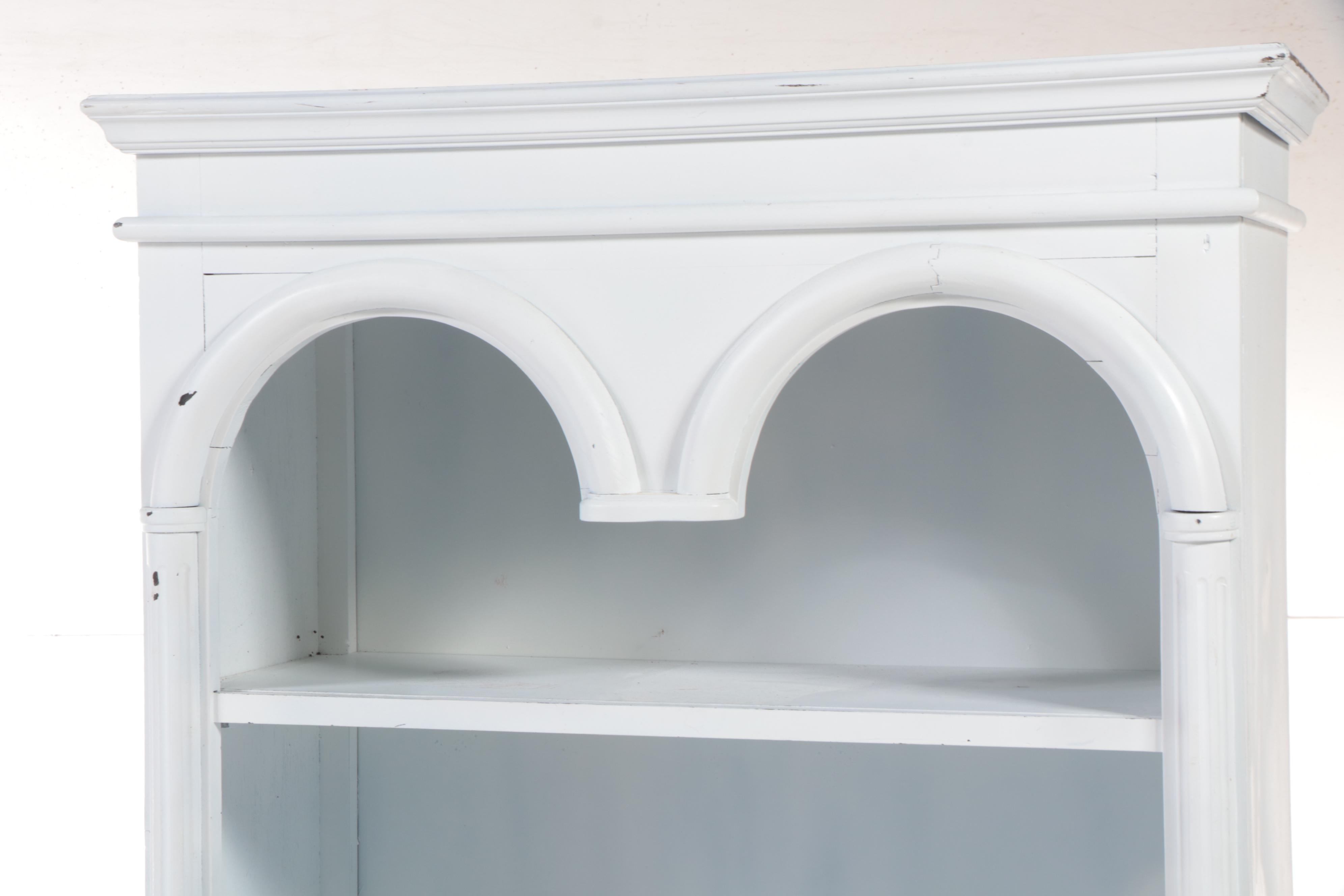 Neoclassical Style White-Painted Bookcase