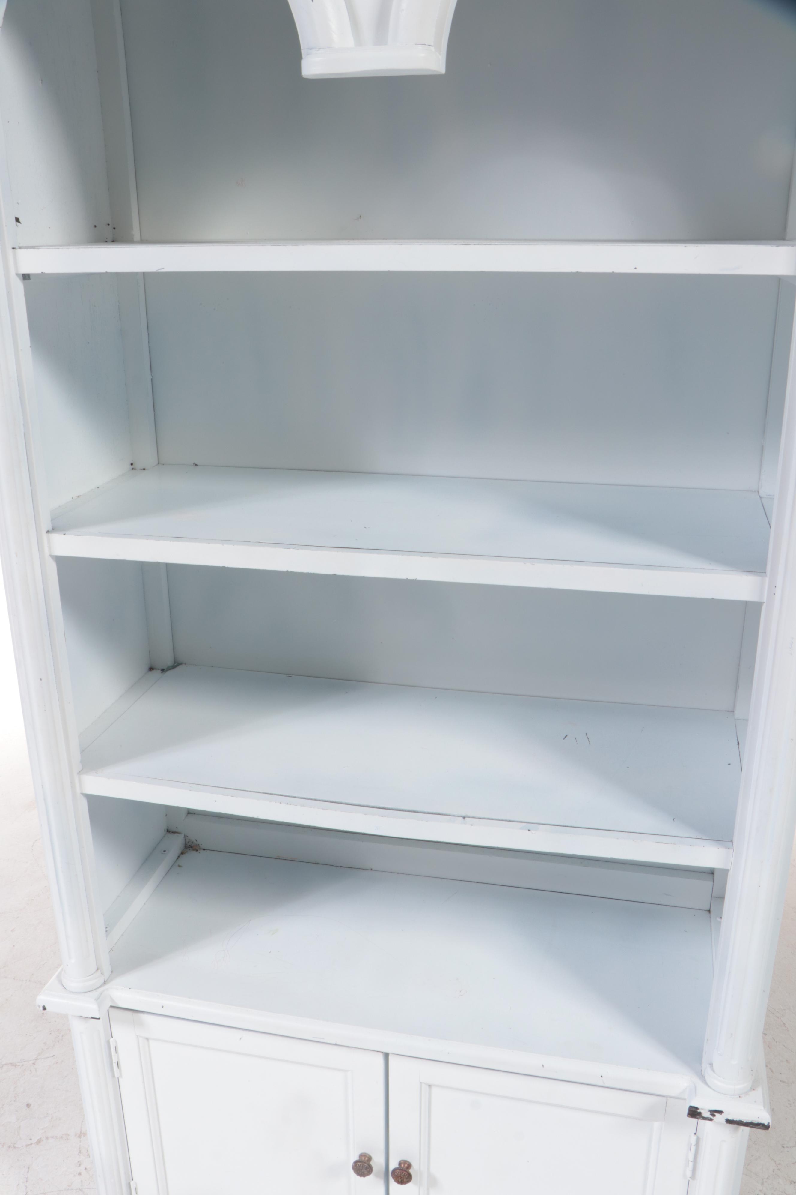 Neoclassical Style White-Painted Bookcase