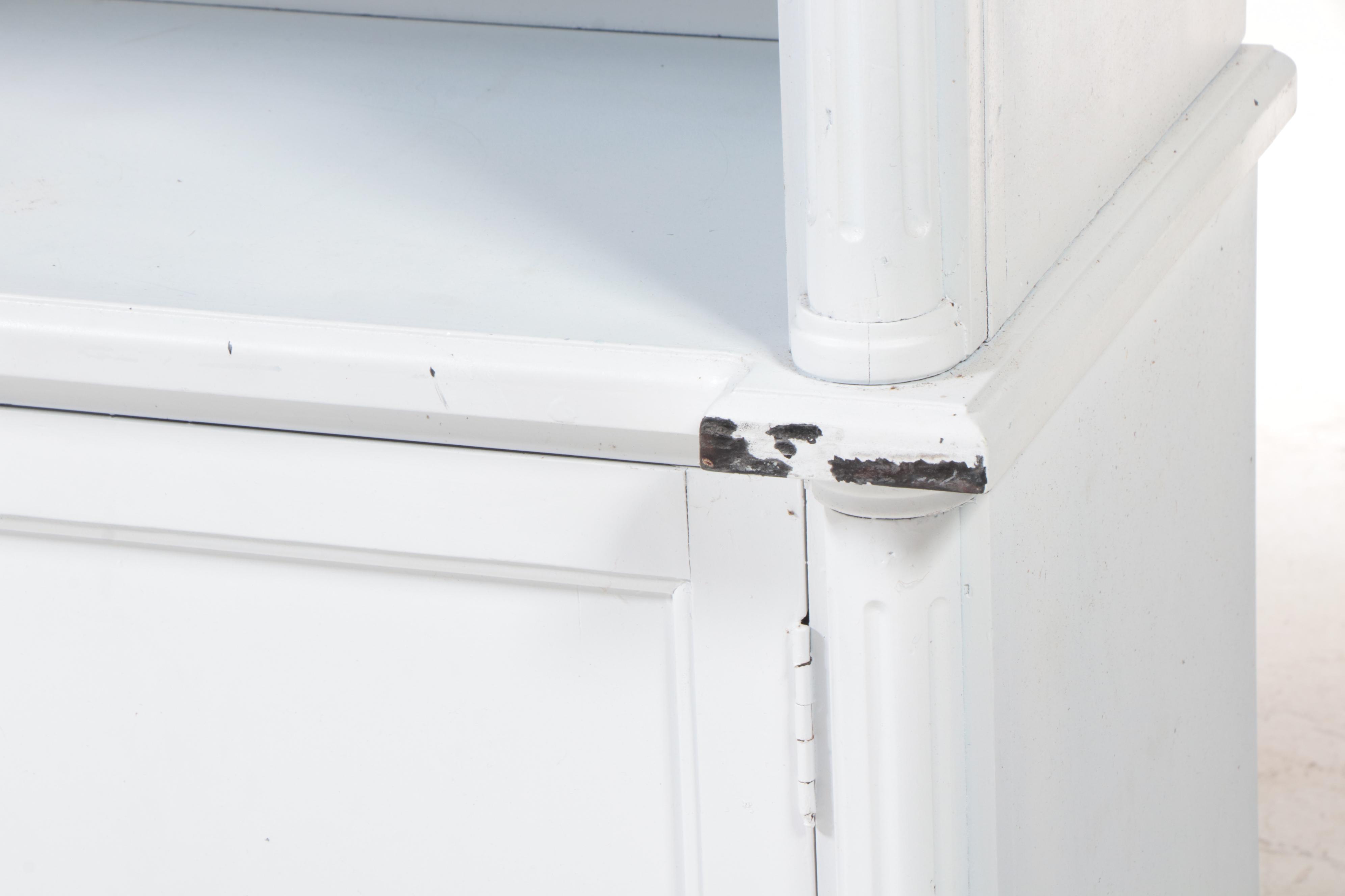 Neoclassical Style White-Painted Bookcase