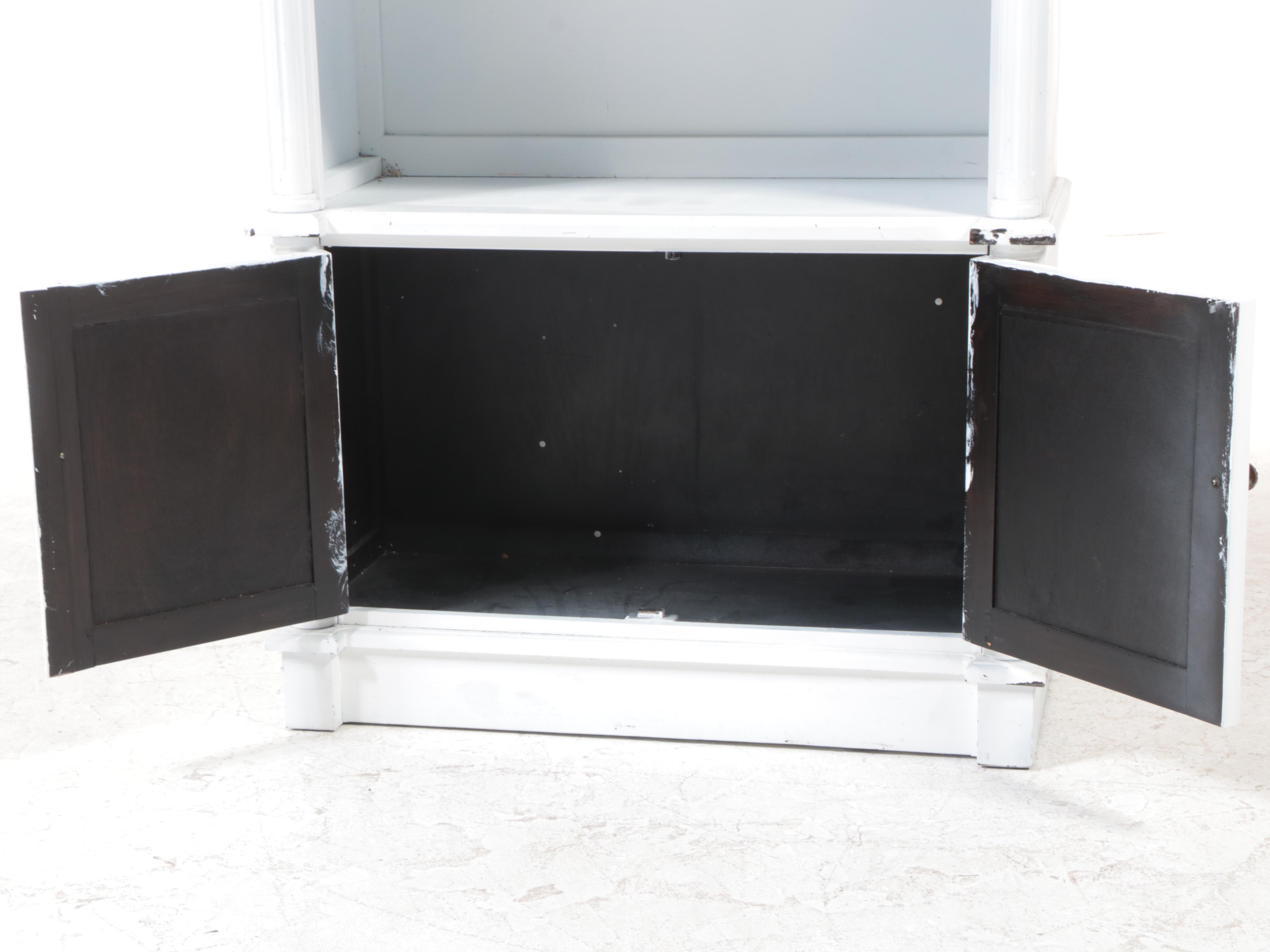 Neoclassical Style White-Painted Bookcase