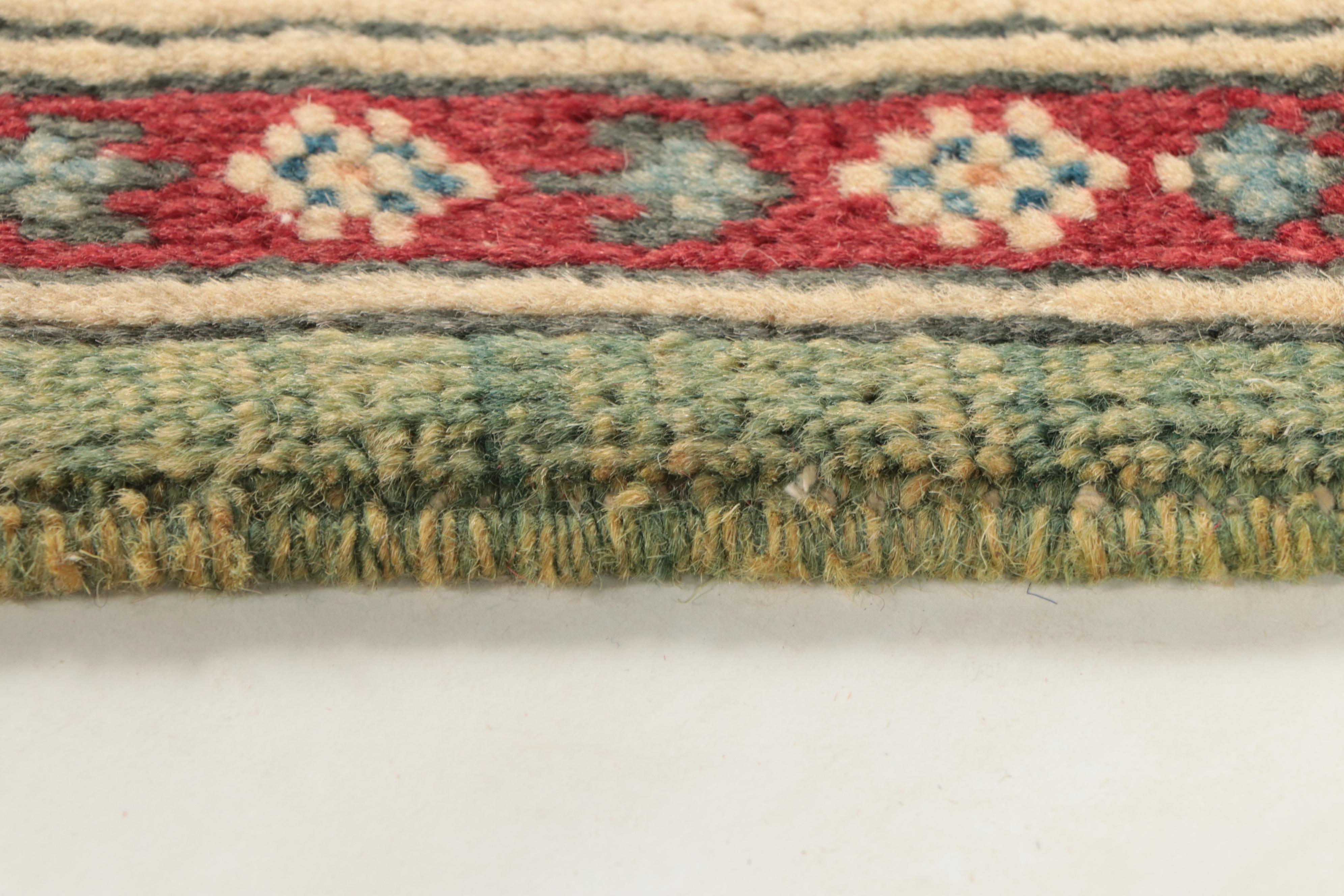 2'6 x 4'2 Hand-Knotted Pakistani Kazak Style Accent Rug