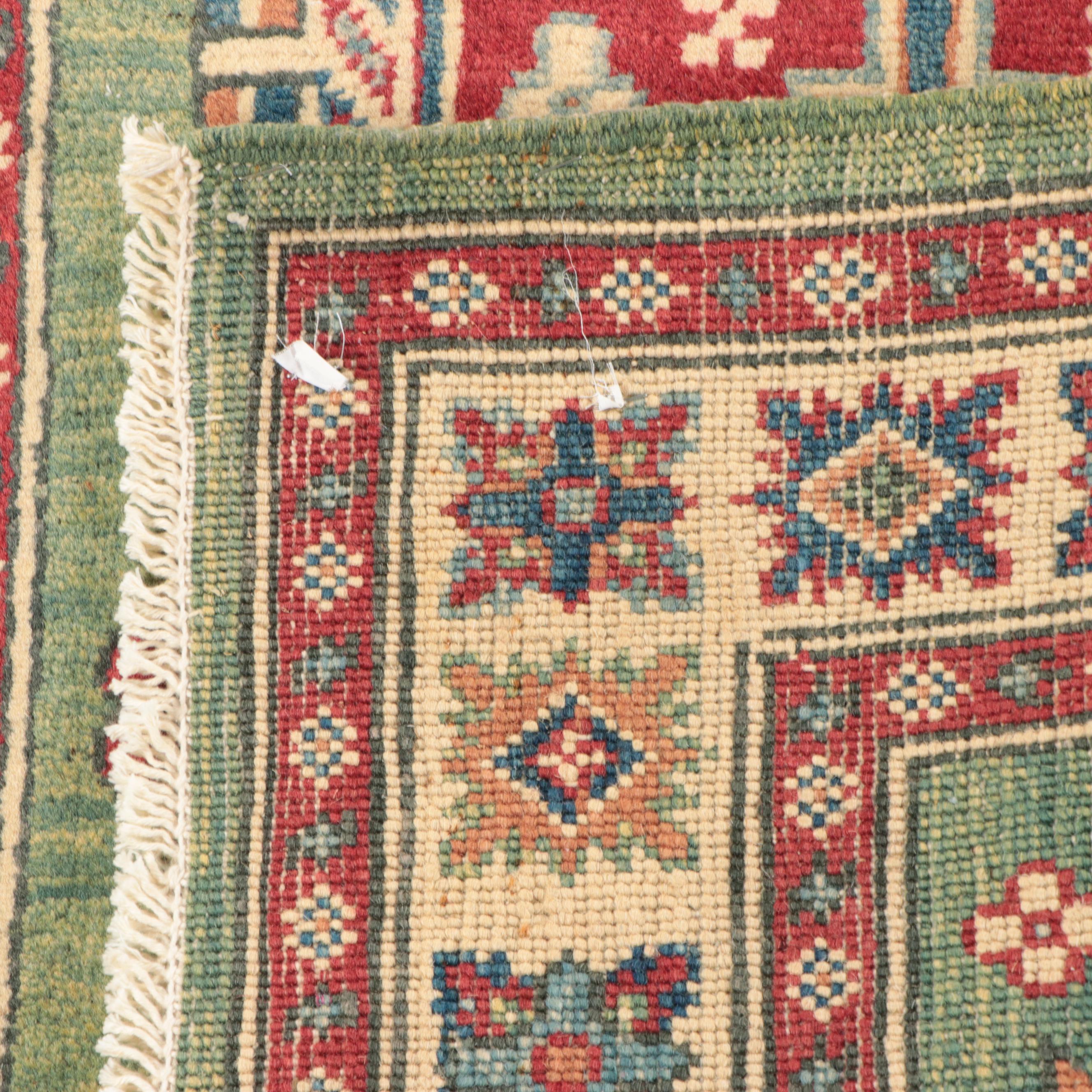 2'6 x 4'2 Hand-Knotted Pakistani Kazak Style Accent Rug