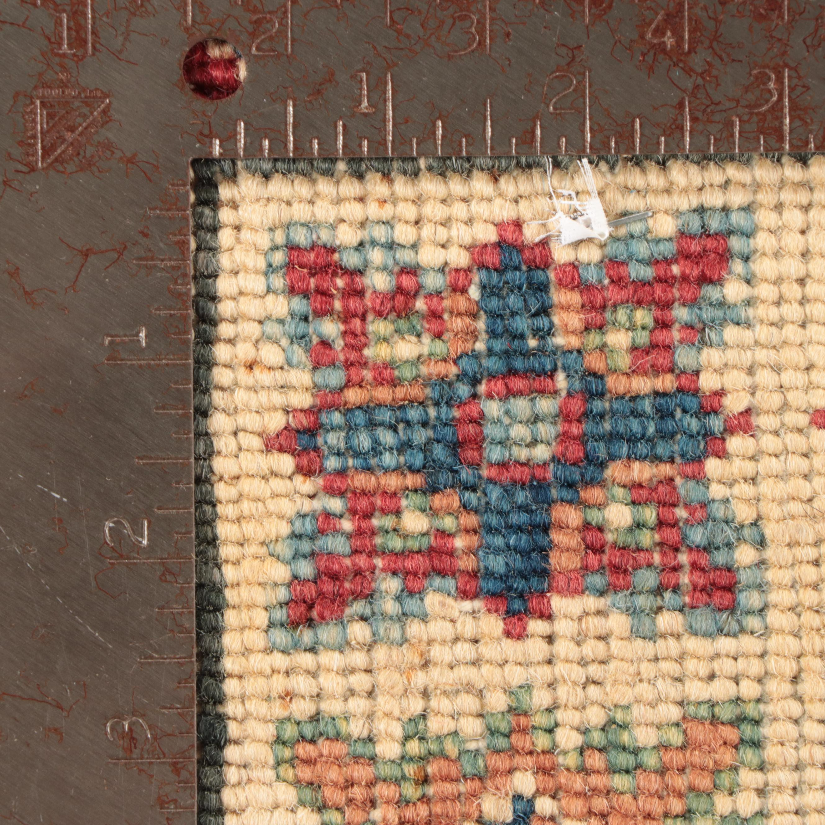 2'6 x 4'2 Hand-Knotted Pakistani Kazak Style Accent Rug