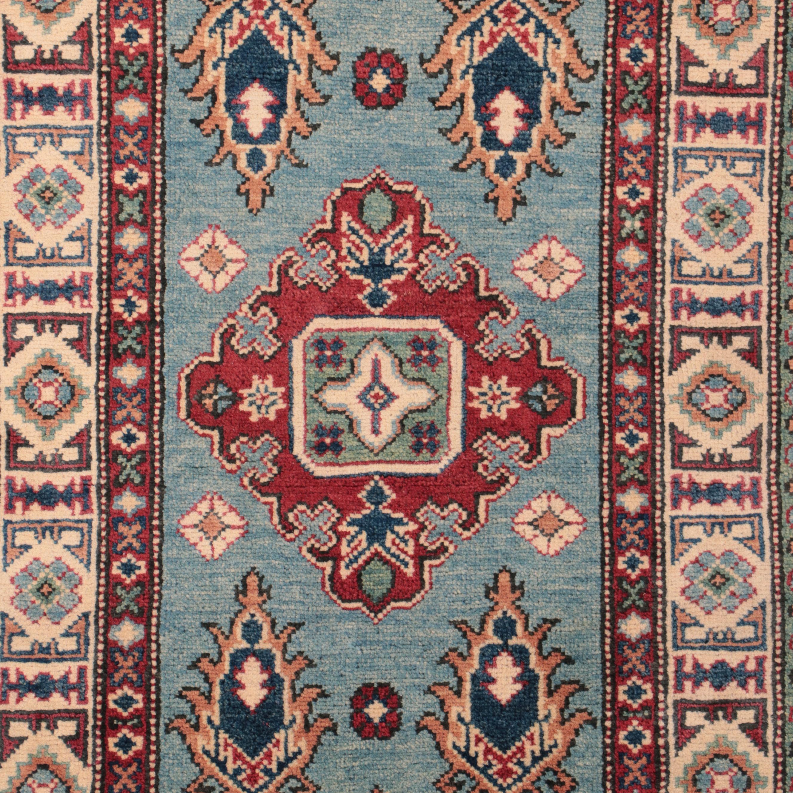 2'6 x 3'9 Hand-Knotted Pakistani Kazak Style Accent Rug