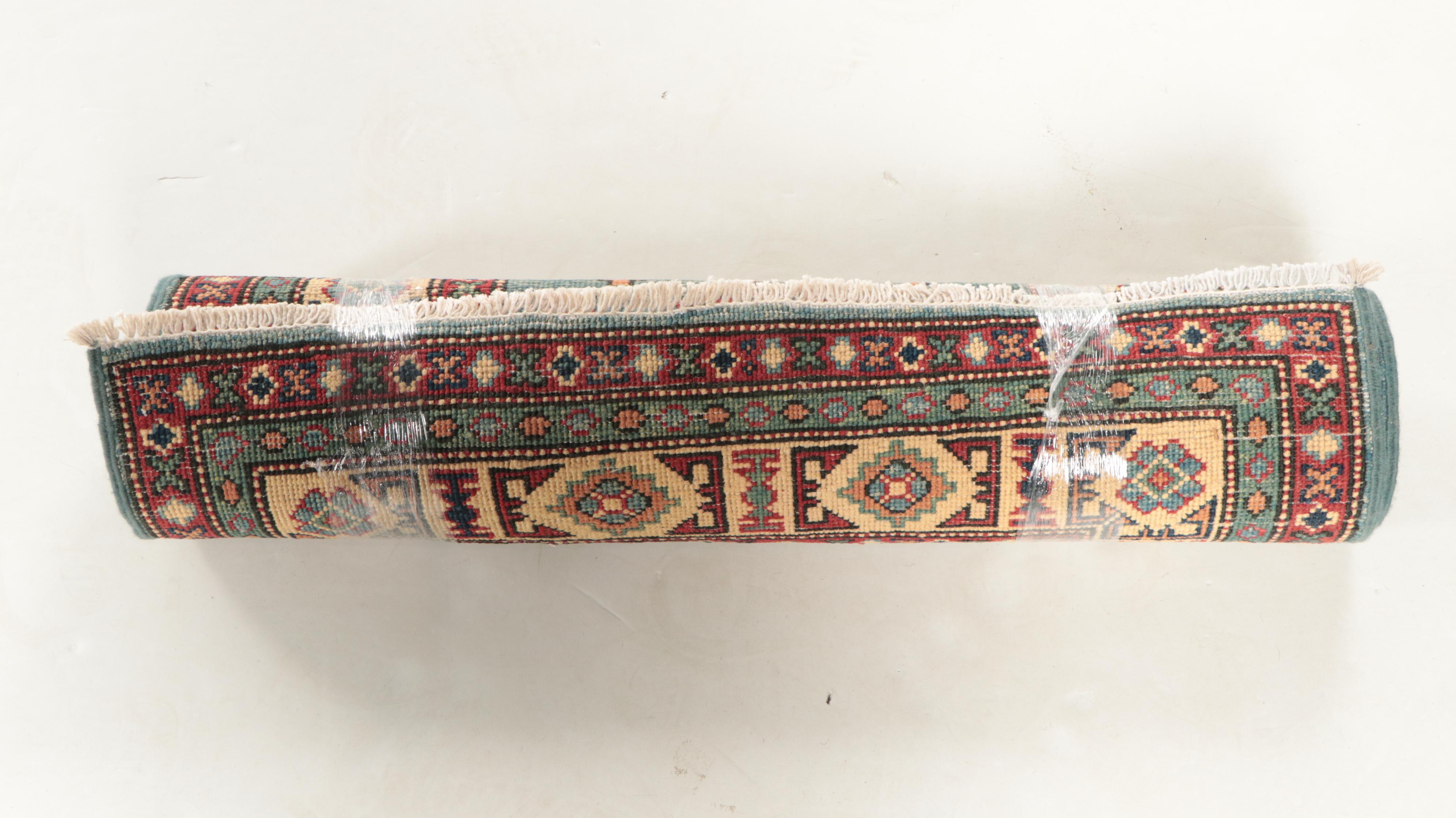 2'6 x 3'9 Hand-Knotted Pakistani Kazak Style Accent Rug