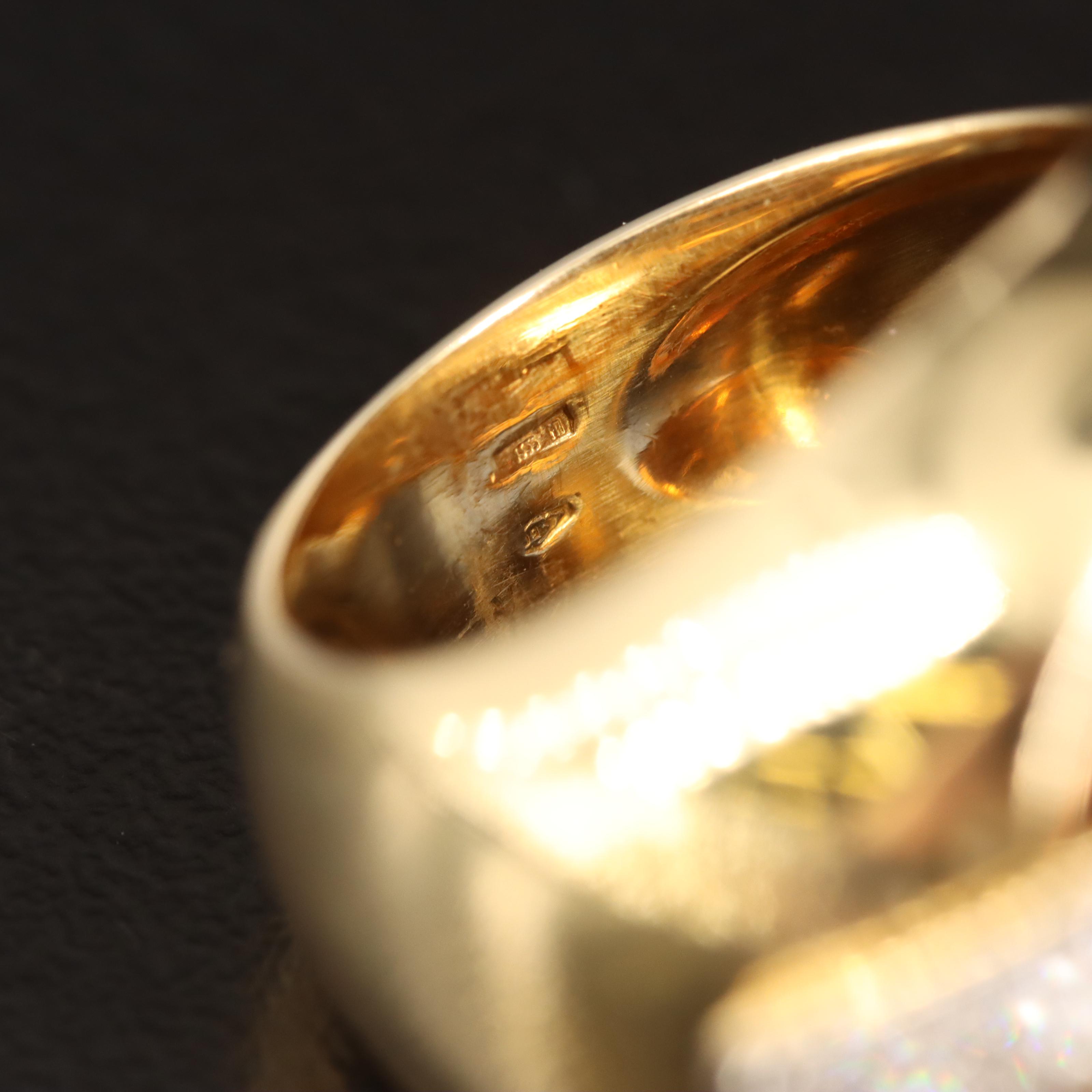 18K Citrine and Diamond Ring