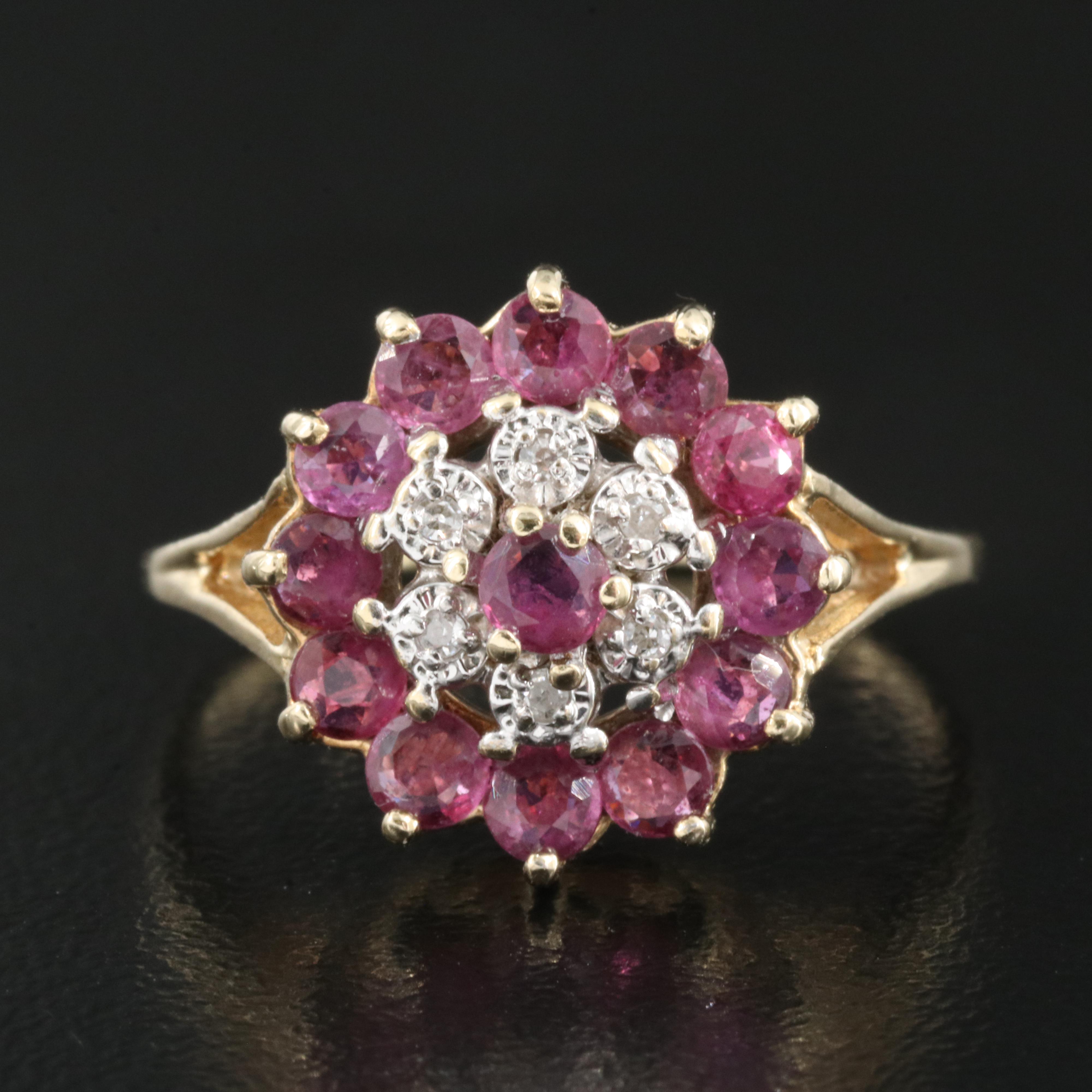 10K Ruby and Diamond Ring