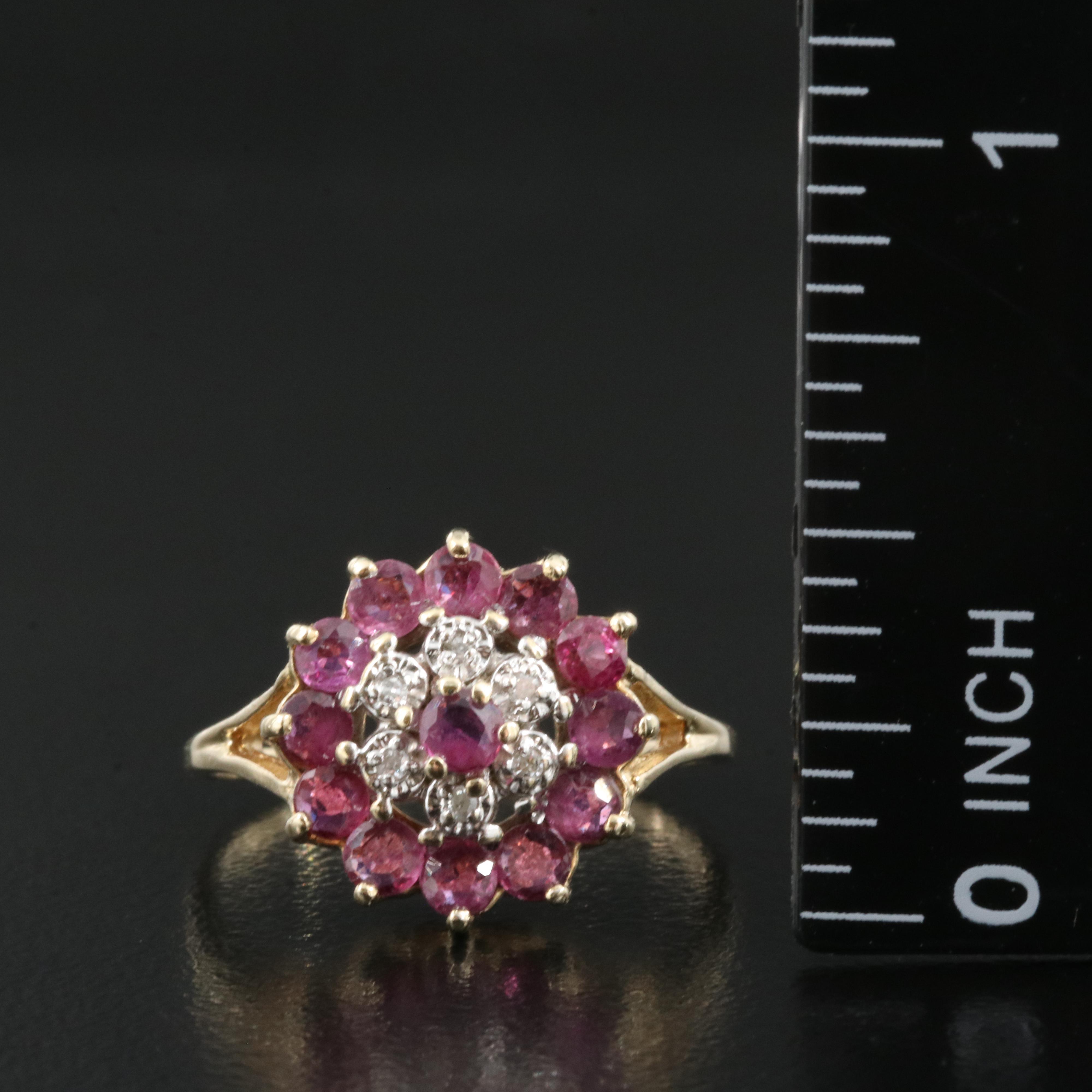10K Ruby and Diamond Ring