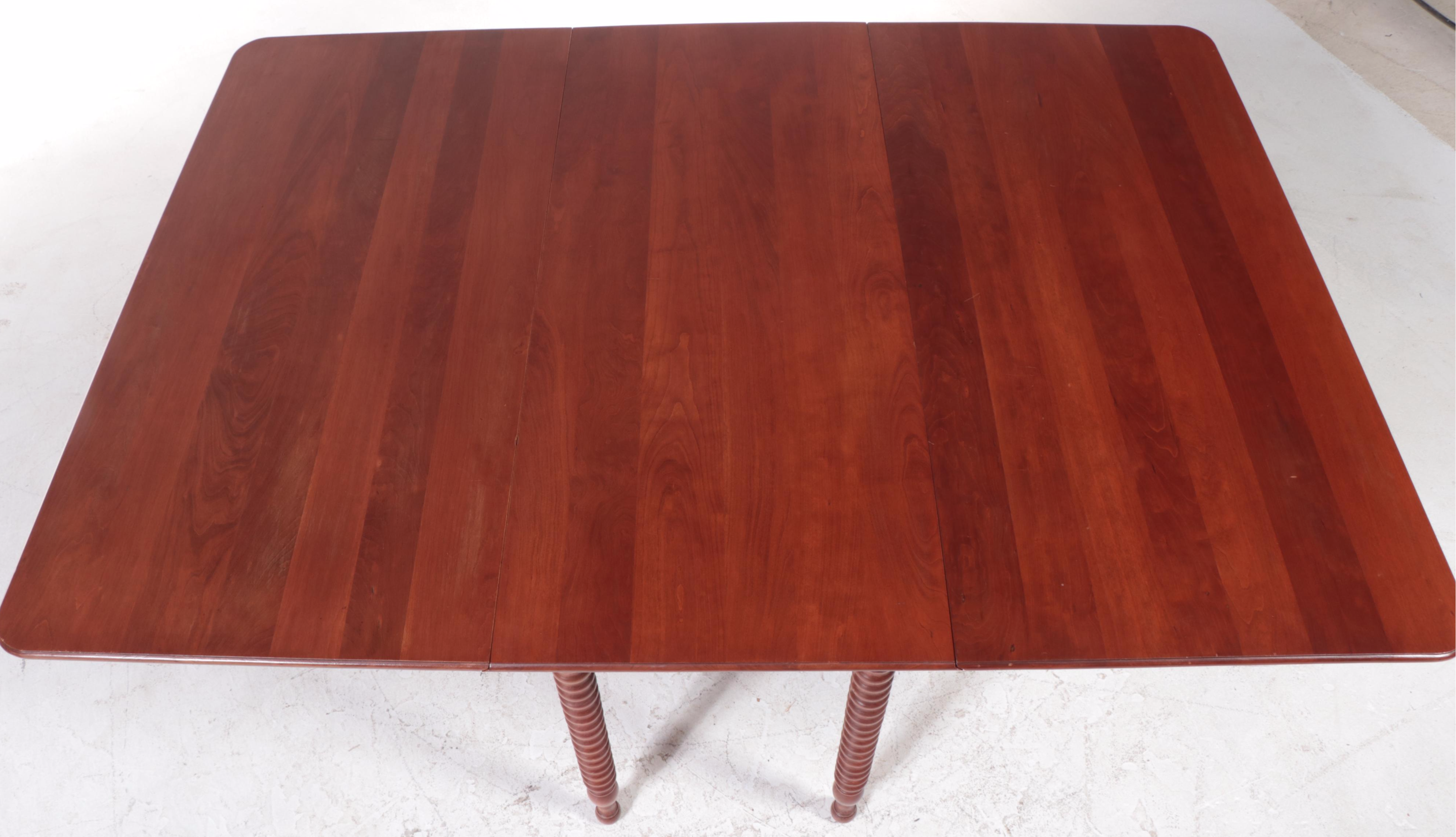 Classical Style Cherrywood Drop-Leaf Dining Table, 20th Century