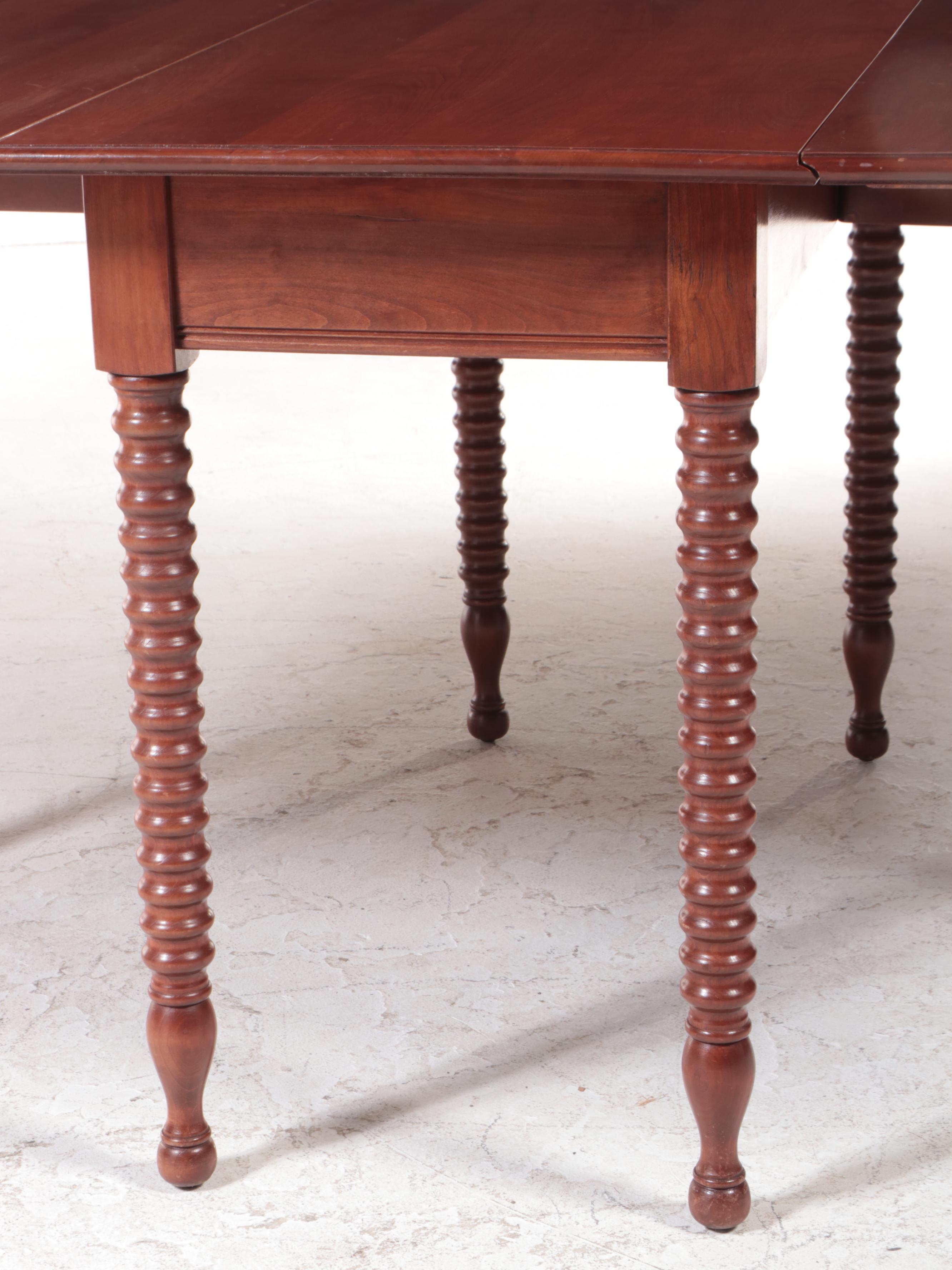 Classical Style Cherrywood Drop-Leaf Dining Table, 20th Century