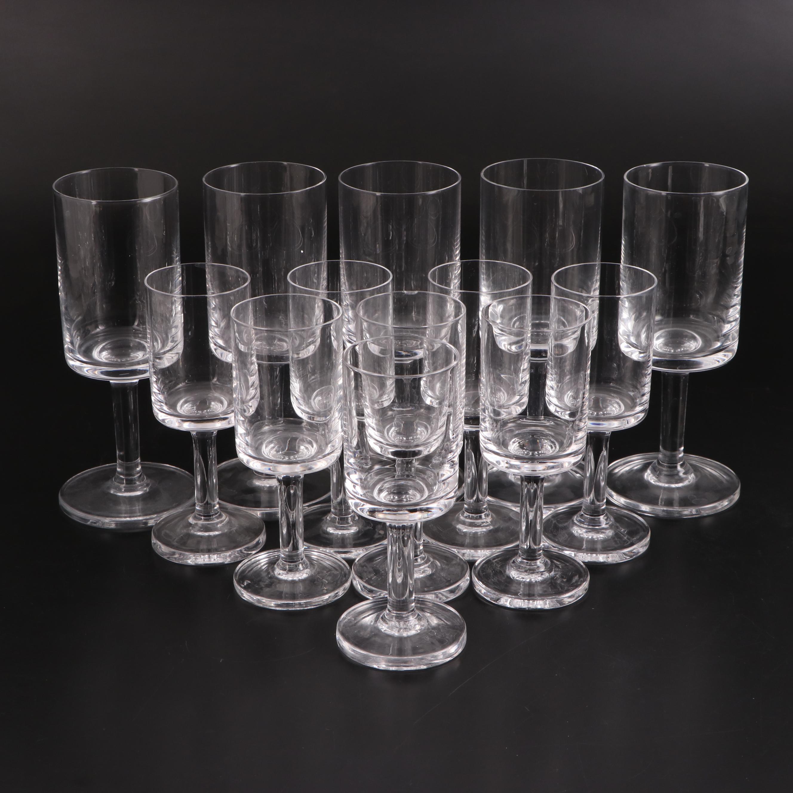 Dansk "Karin" Water Goblets and White Wine Glass Stemware, 1986–2012