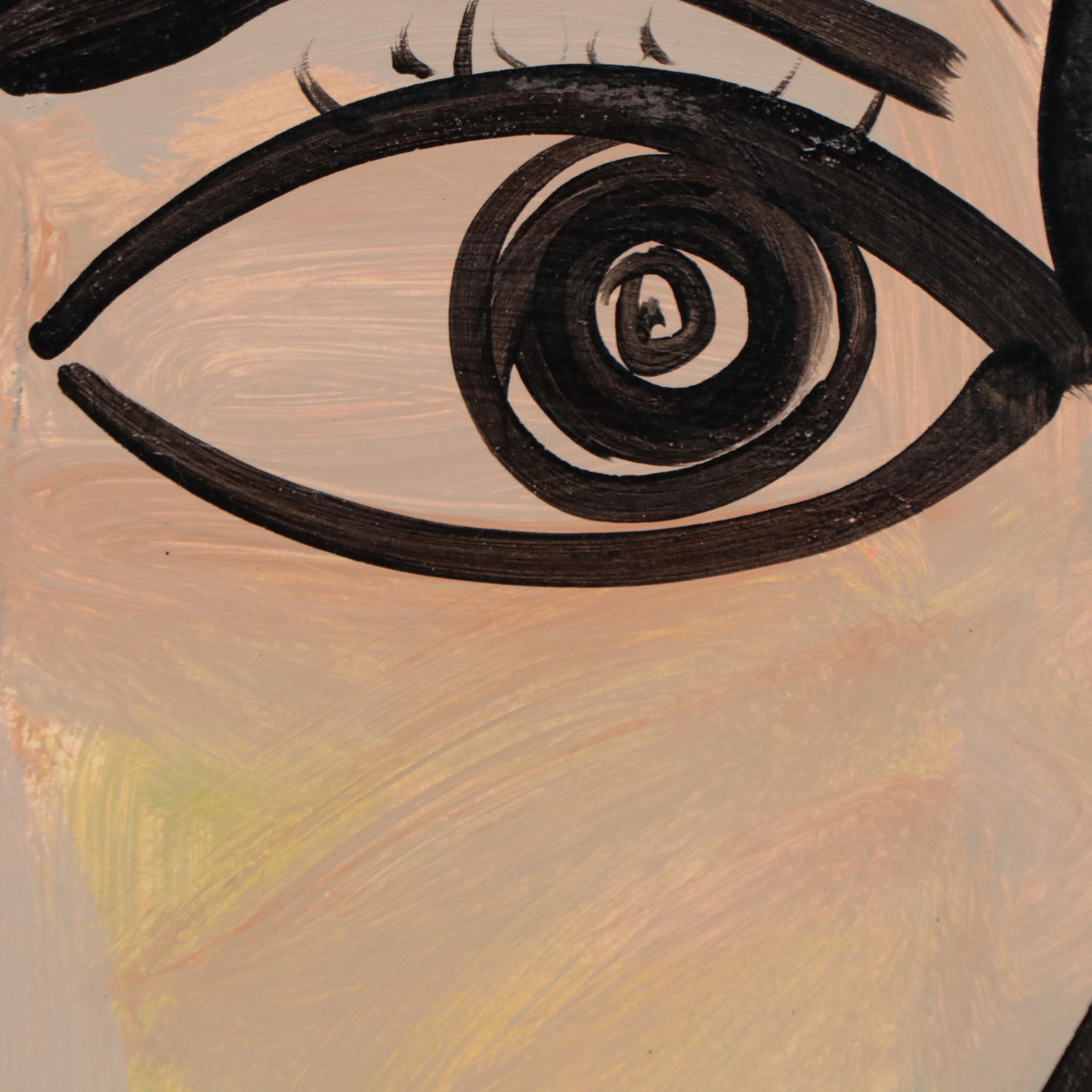 Peter Keil Abstract Portrait Acrylic Painting