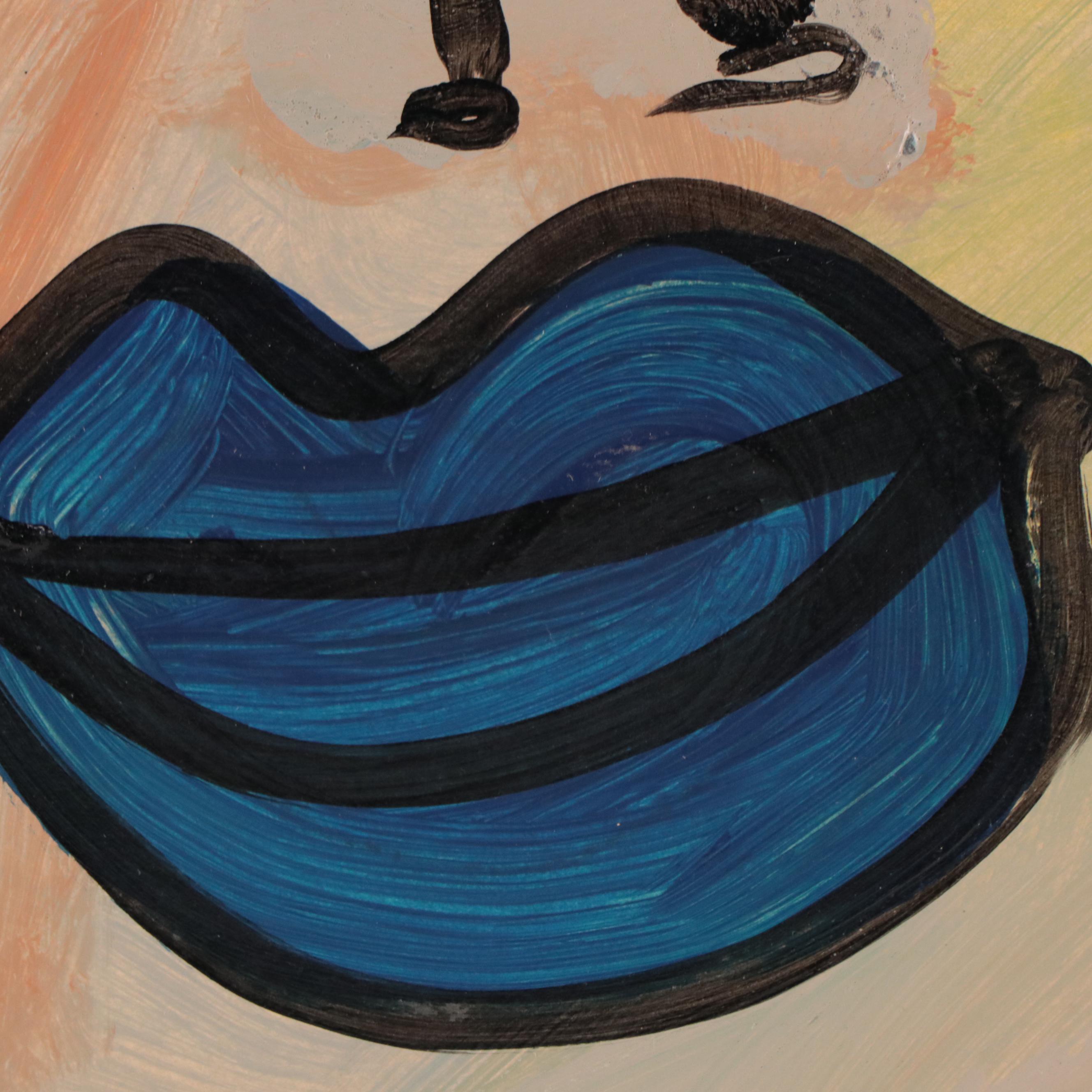 Peter Keil Abstract Portrait Acrylic Painting