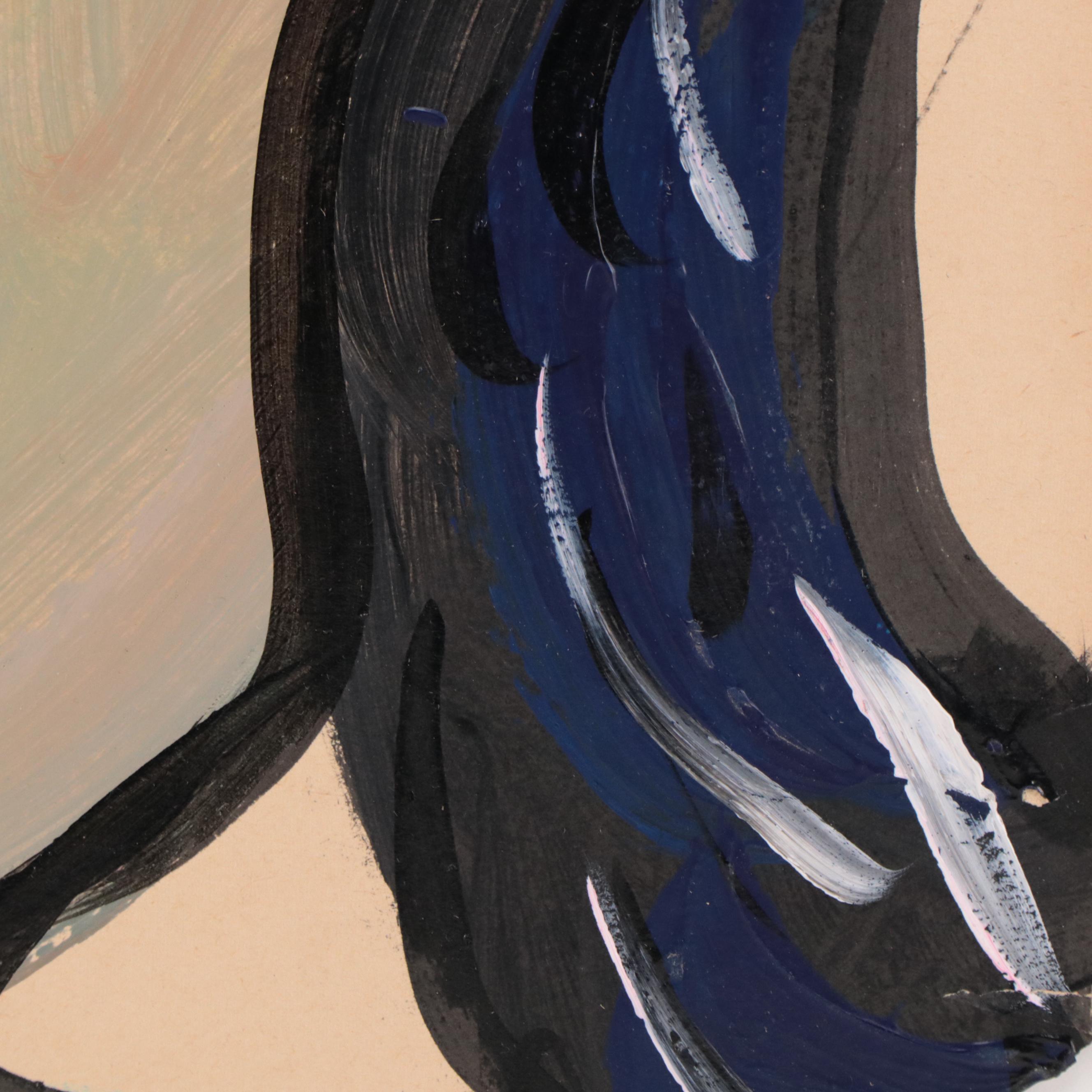 Peter Keil Abstract Portrait Acrylic Painting