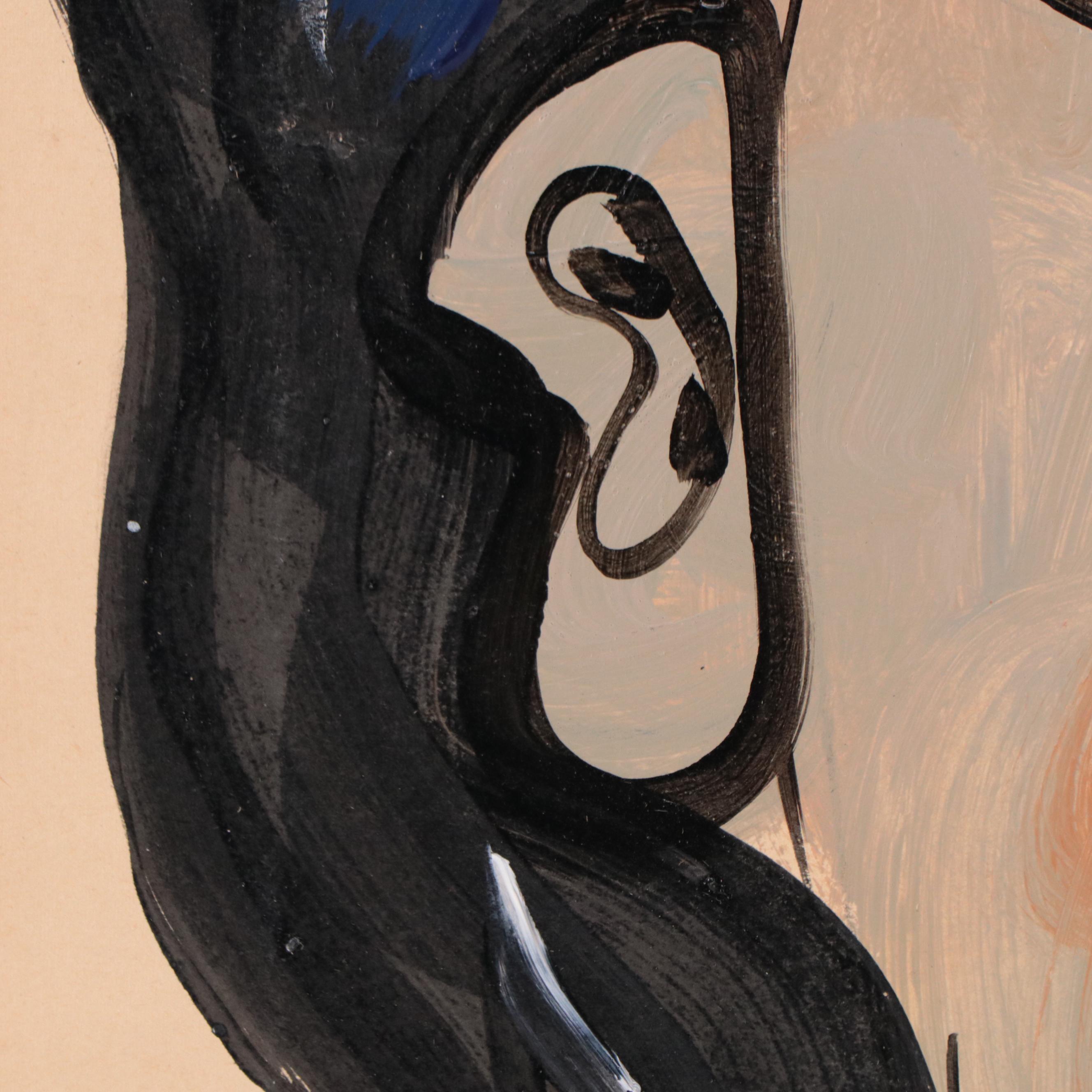 Peter Keil Abstract Portrait Acrylic Painting