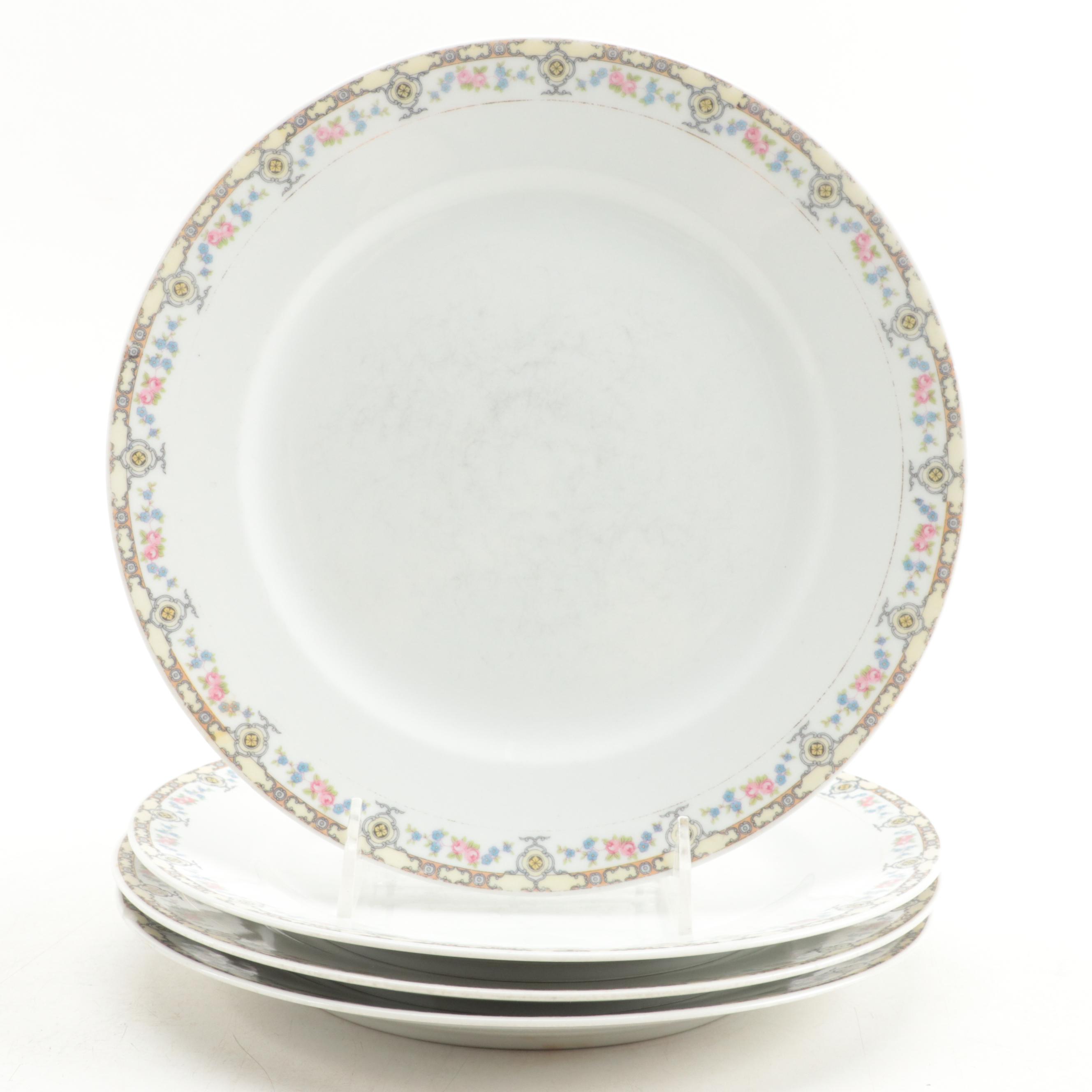 Noritake "Bellefonte" Porcelain Plates and Covered Serving Dish, 1920s