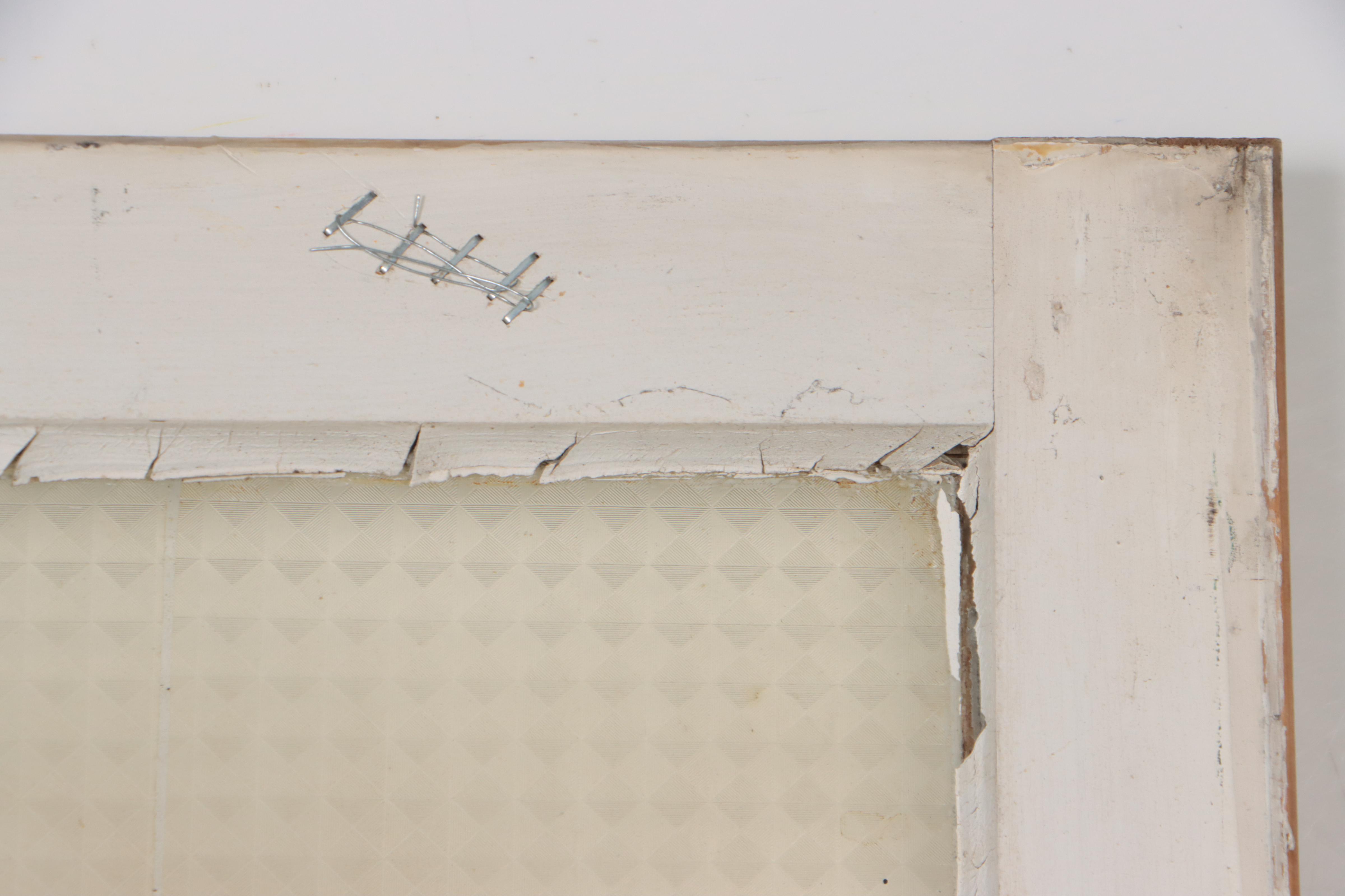 Textured Privacy Glass Window "Private", Early 20th Century