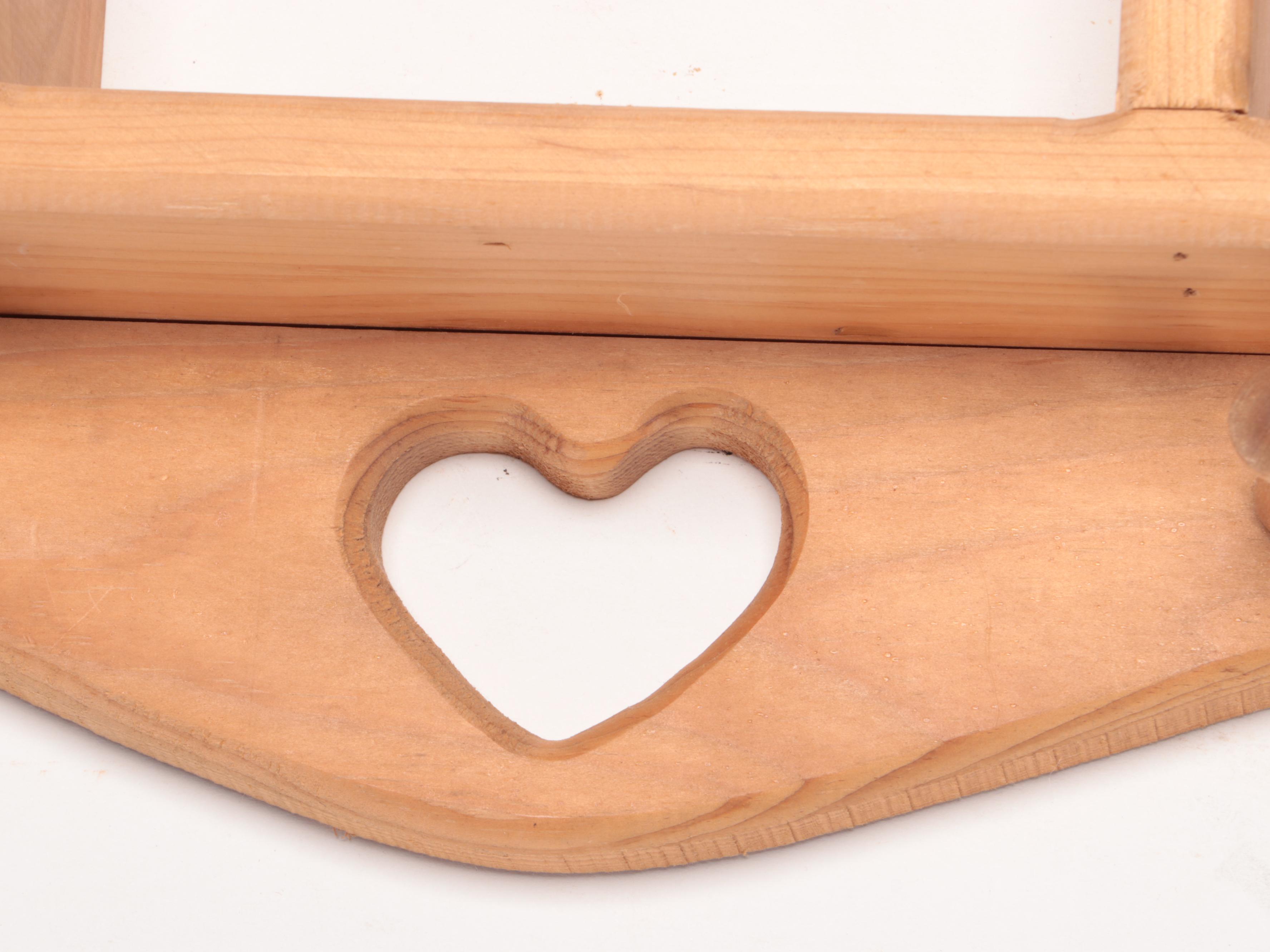 Pine Heart Cut Out Wall Shelves