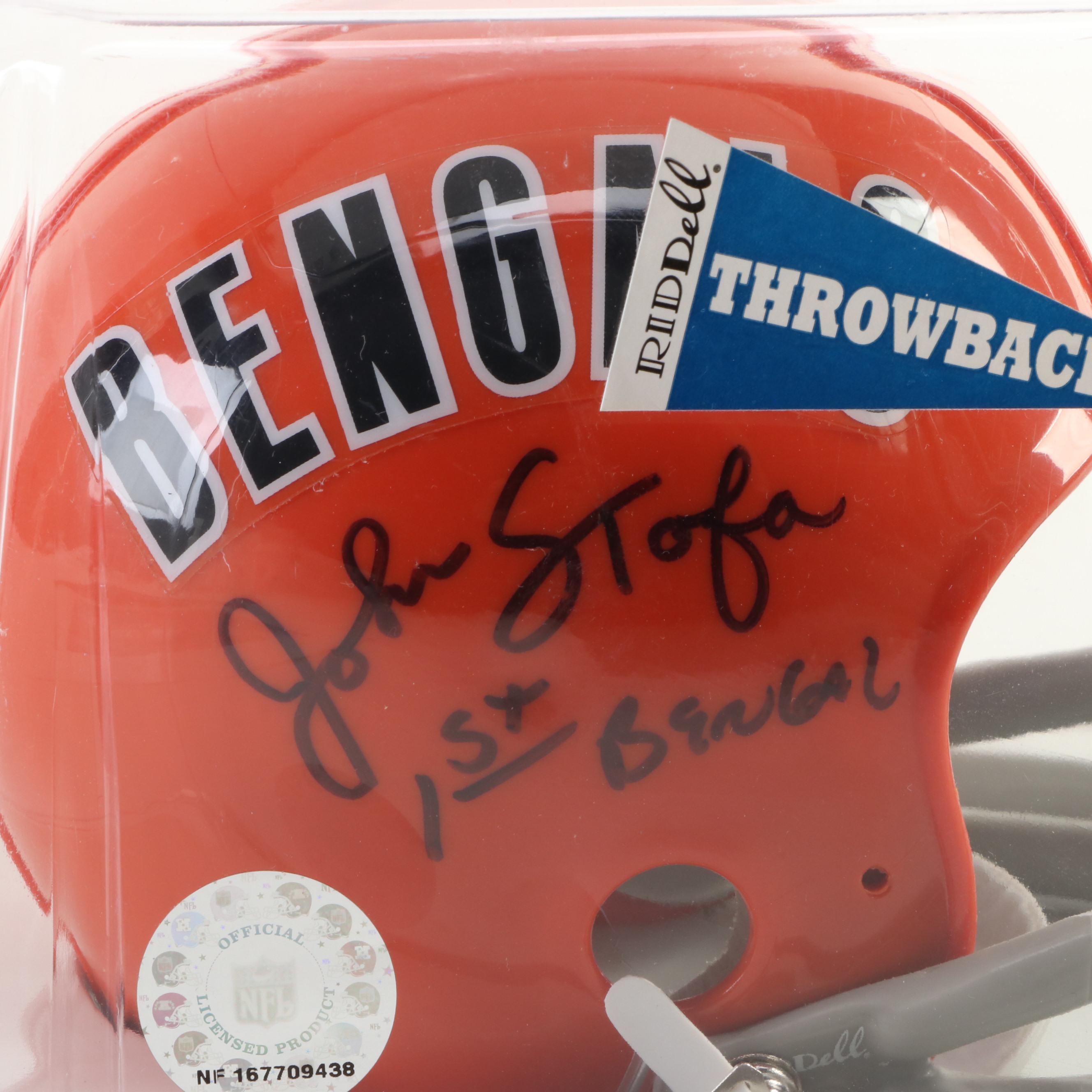 John Stofa Signed Mini Helmet, Paul Hornung, Rudi Johnson Signed Giclée Prints