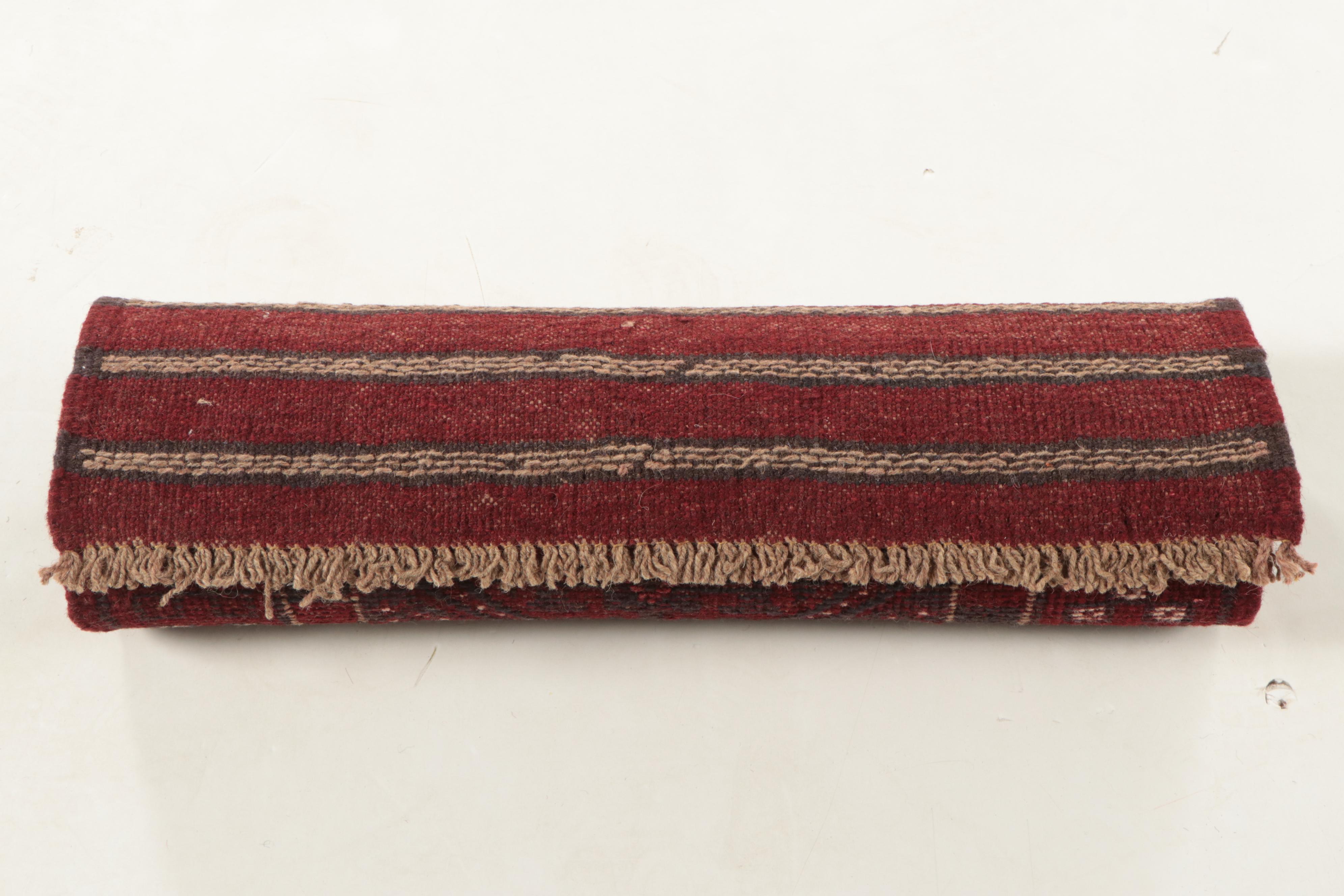 1'11 x 8'2 Hand-Knotted Afghan Baluch Carpet Runner