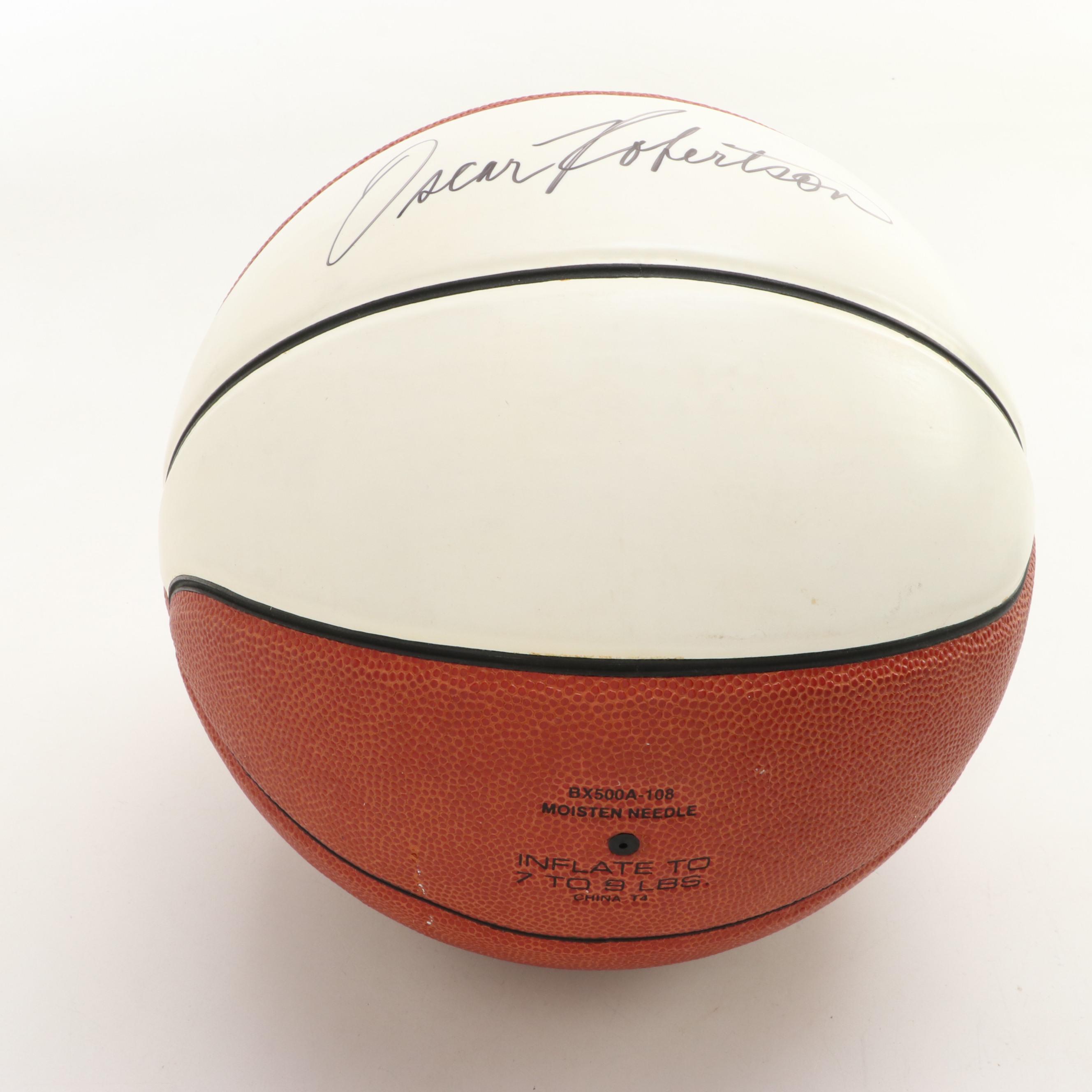 University Of Cincinnati Bearcats Oscar Robertson Signed Basketball, Book