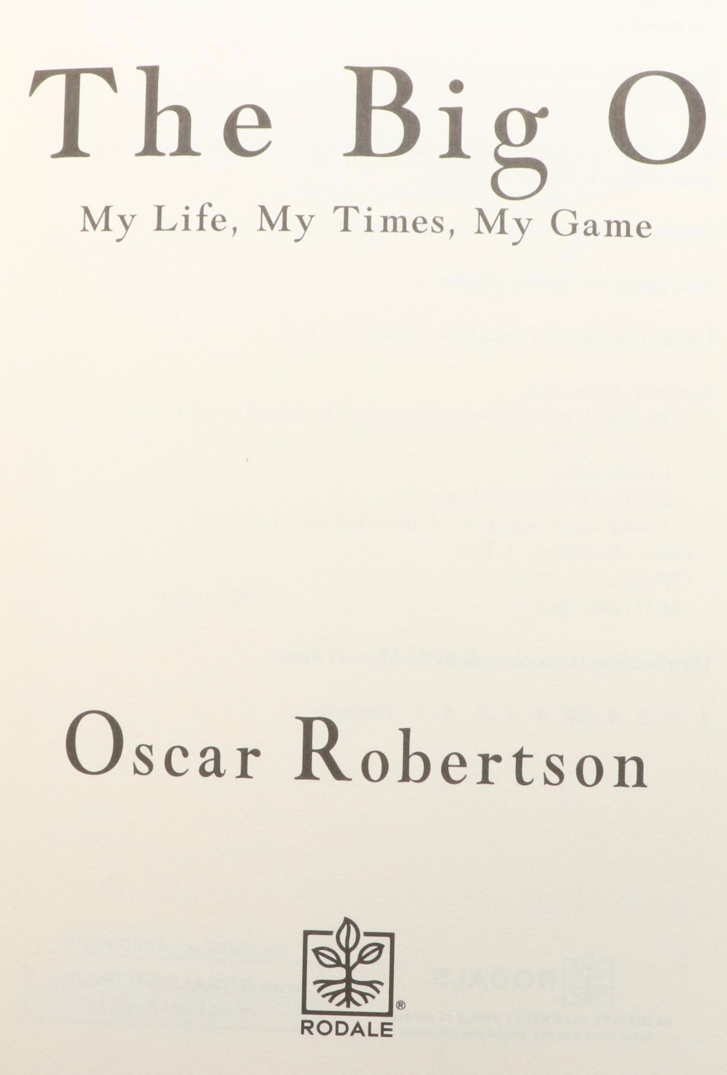 University Of Cincinnati Bearcats Oscar Robertson Signed Basketball, Book