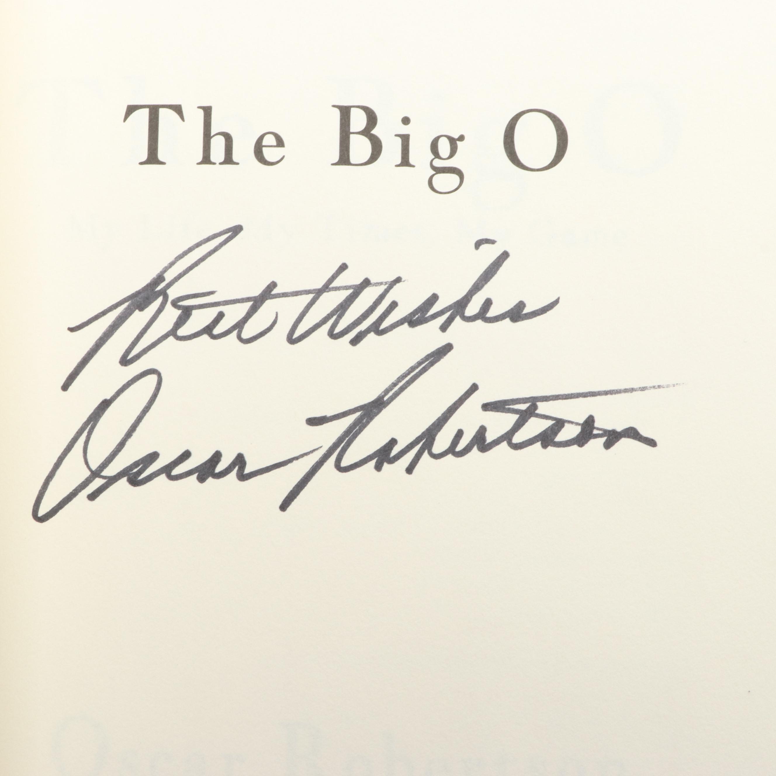 University Of Cincinnati Bearcats Oscar Robertson Signed Basketball, Book