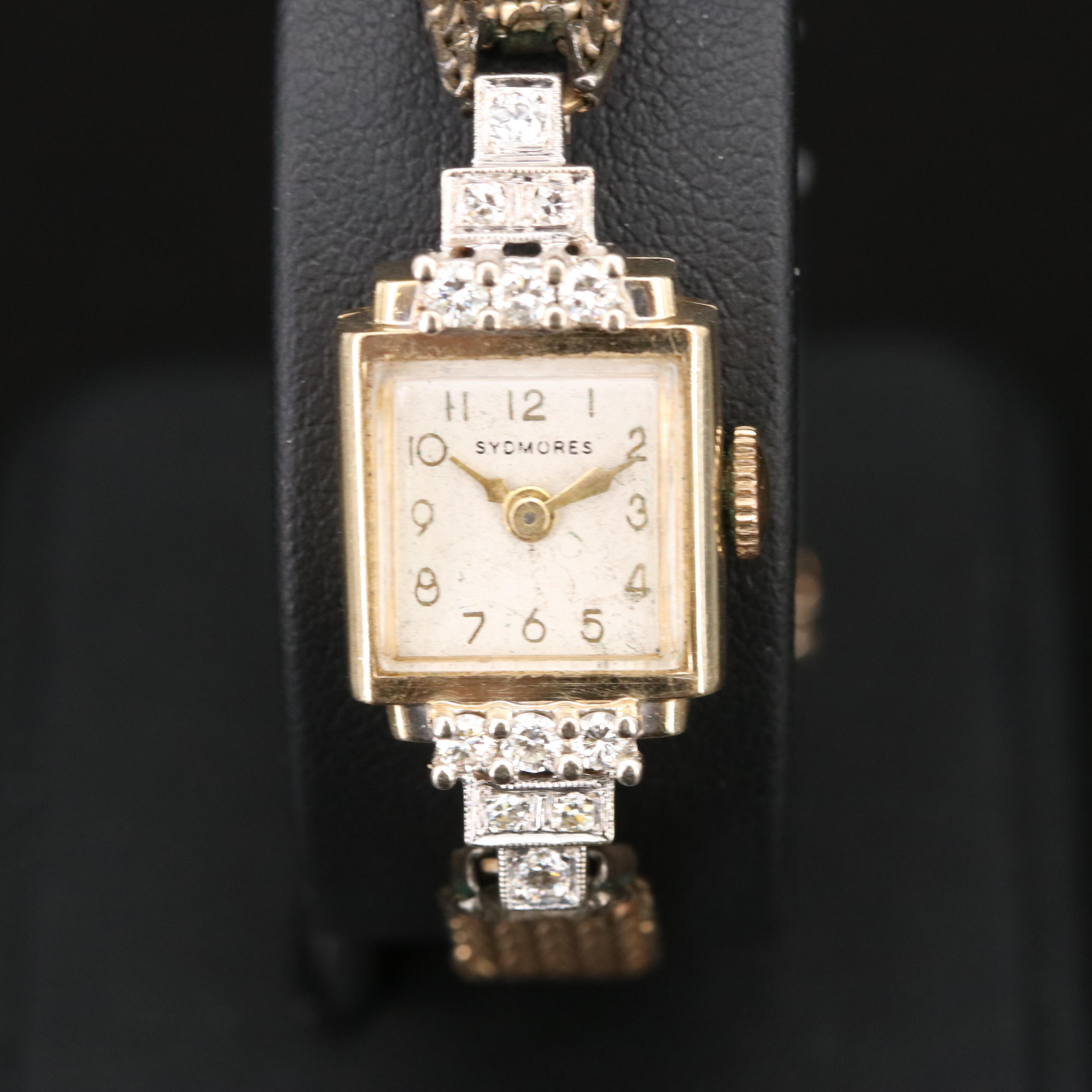 14K Swiss Sydmores Diamond Watch