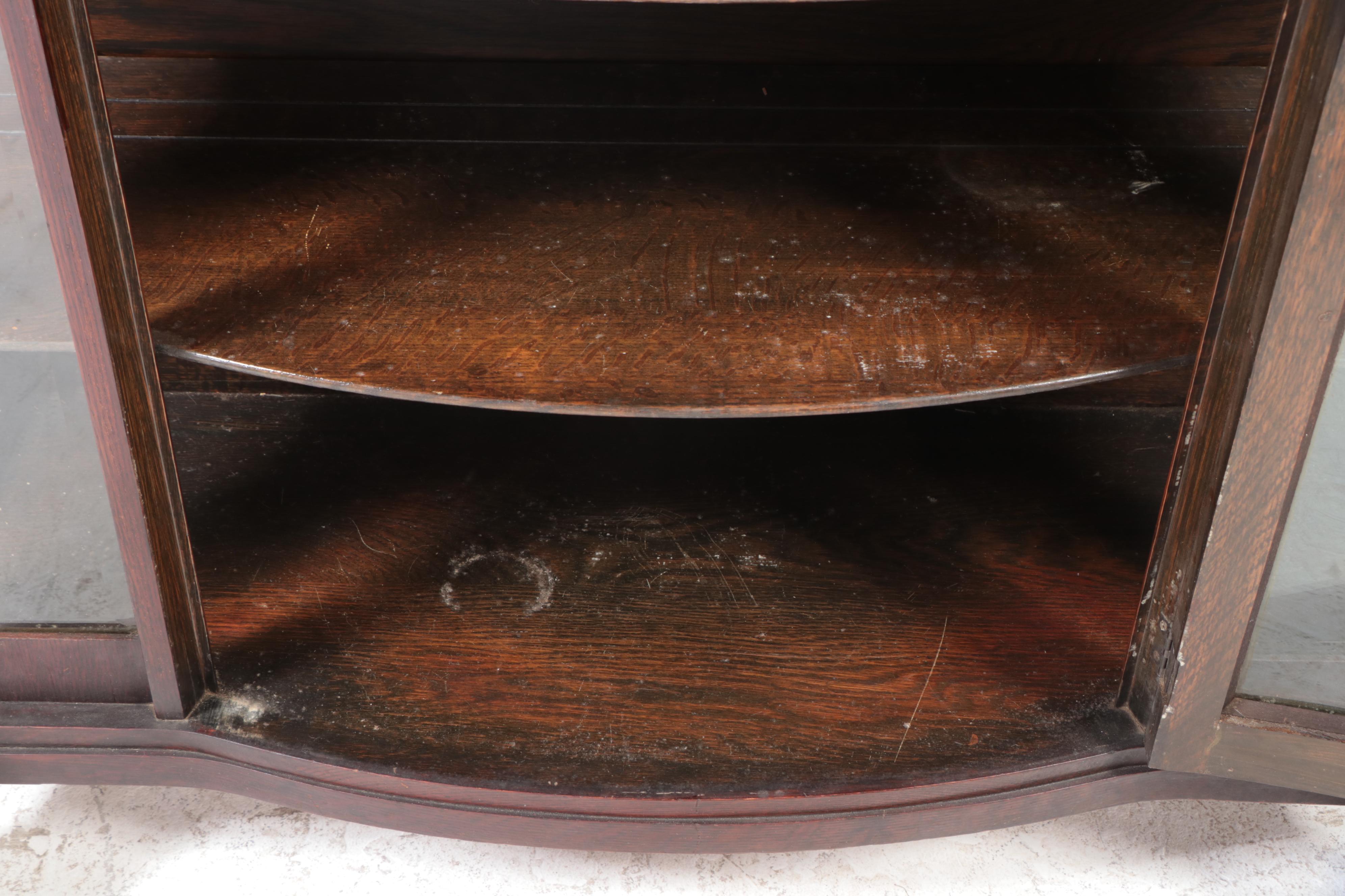 Empire Revival Mahogany China Cabinet with Beveled Glass, Early 20th Century