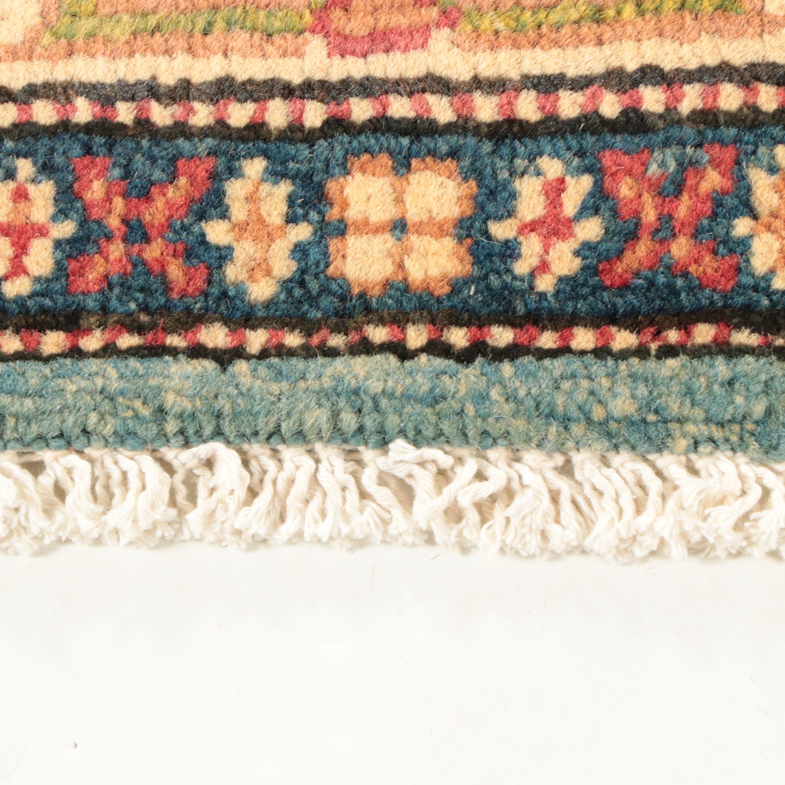 2'7 x 3'11 Hand-Knotted Afghan Kazak Style Accent Rug