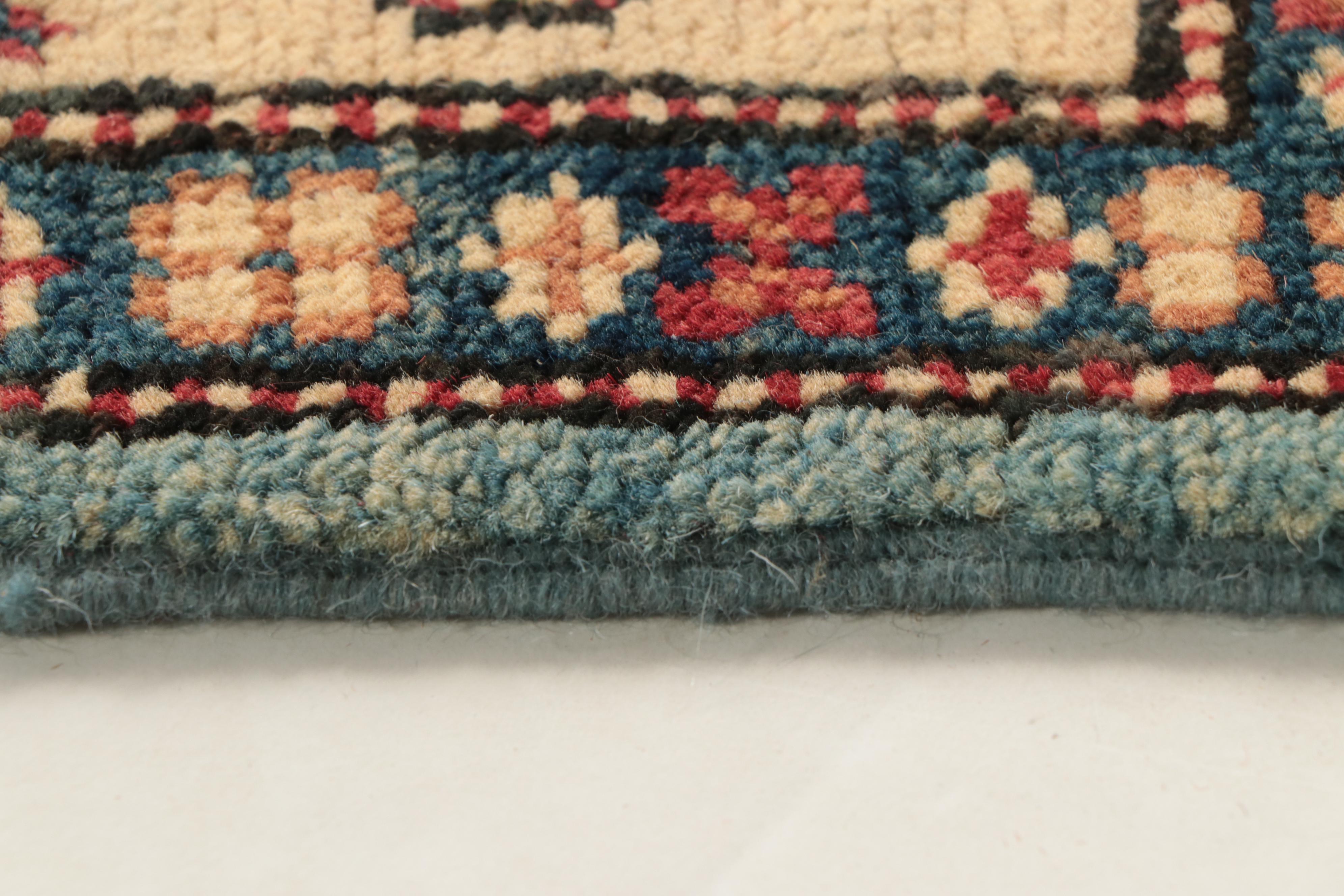 2'7 x 3'11 Hand-Knotted Afghan Kazak Style Accent Rug