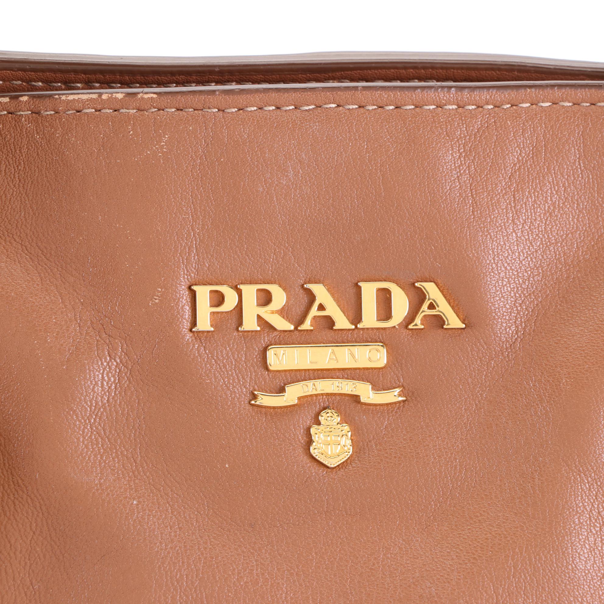 Prada Shopping Tote Bag BN1902 in Soft Calfskin Leather