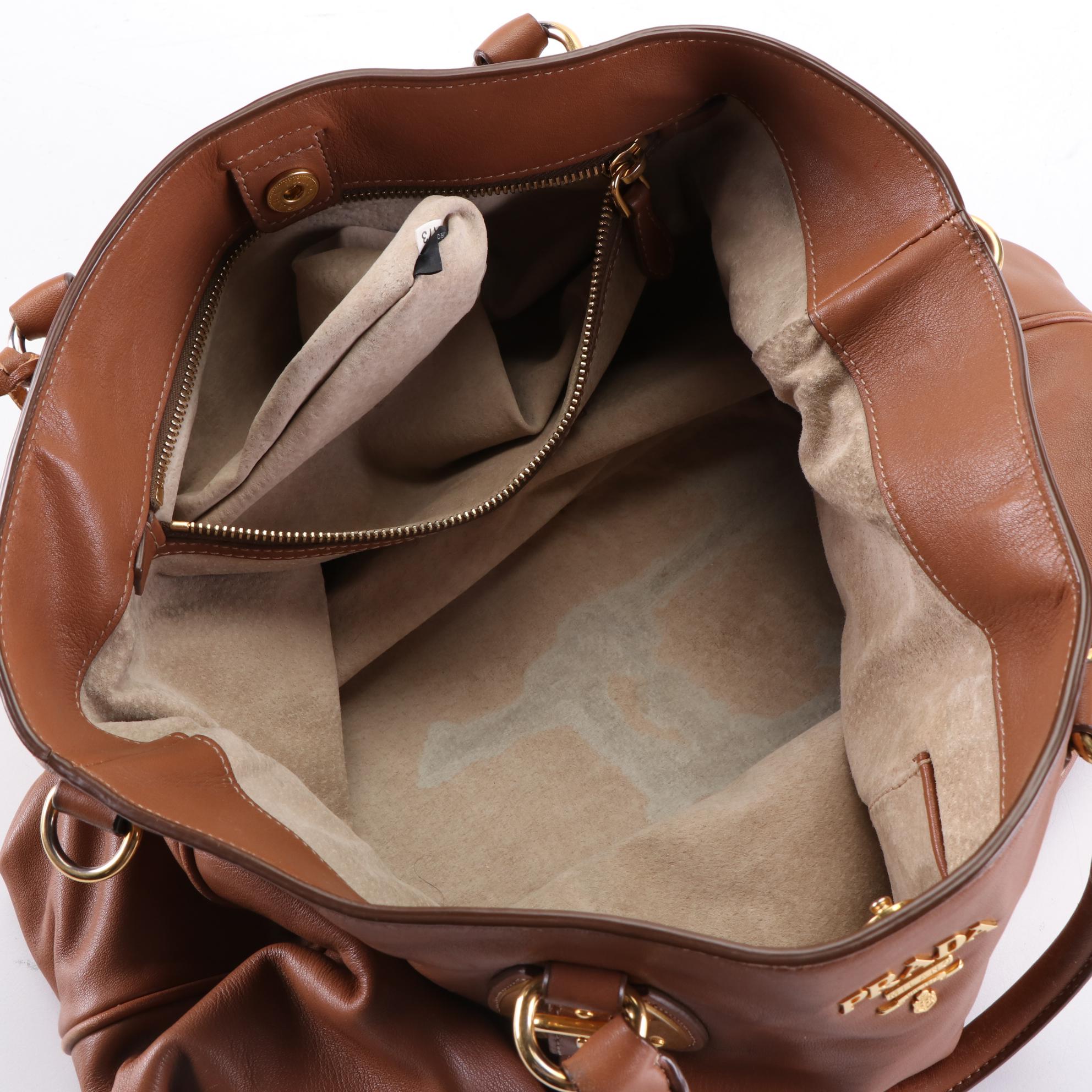 Prada Shopping Tote Bag BN1902 in Soft Calfskin Leather