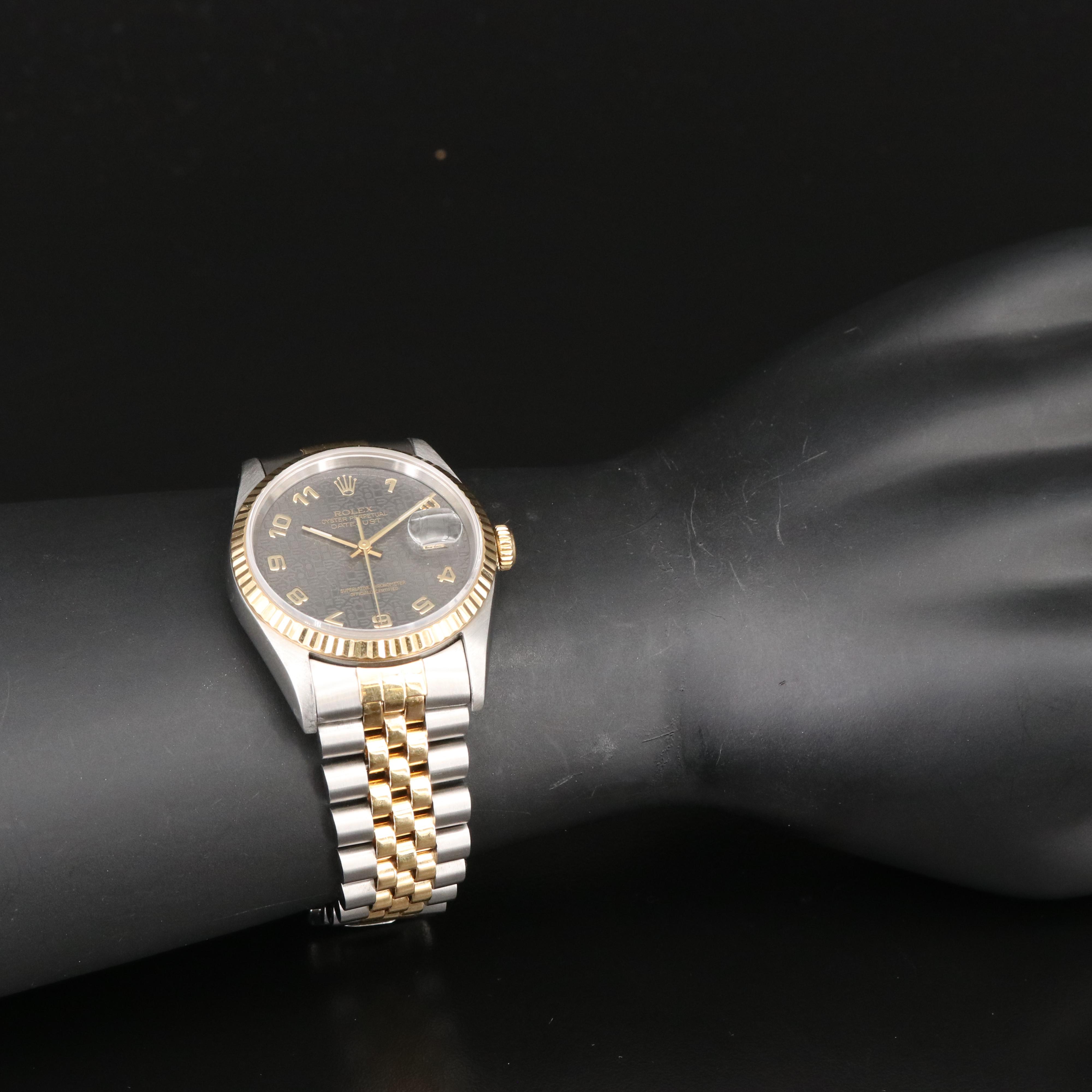 1995 18K and Stainless Steel Rolex Oyster Perpetual Datejust Watch
