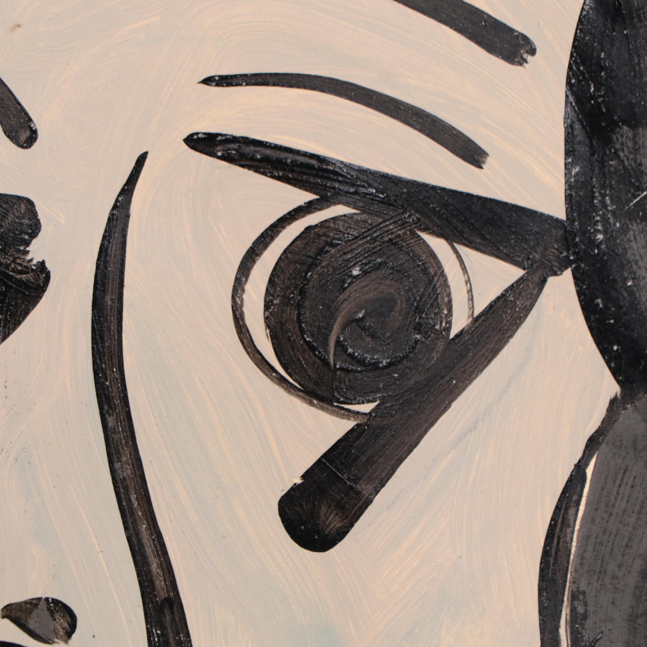 Peter Keil Abstract Portrait Acrylic Painting