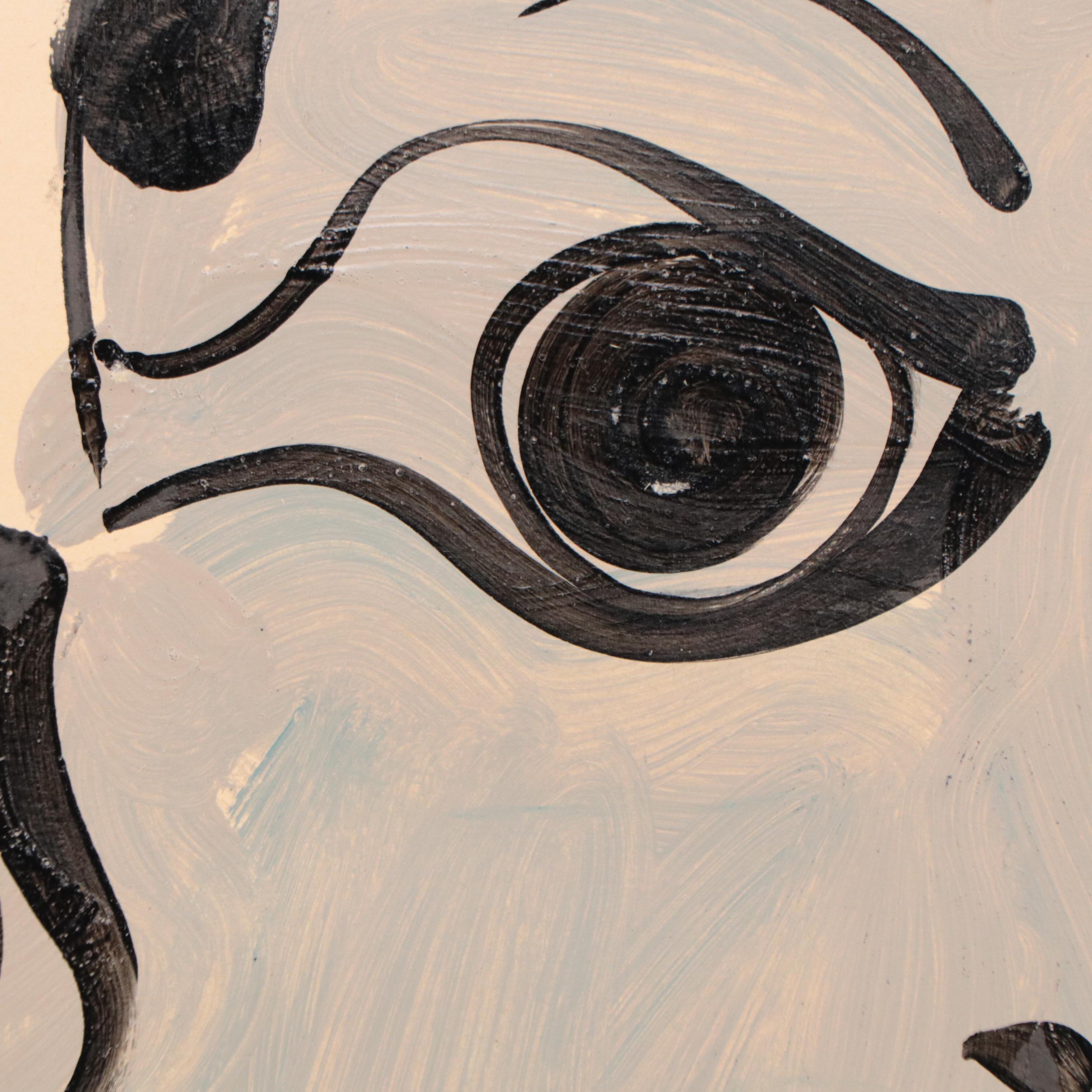 Peter Keil Abstract Portrait Acrylic Painting