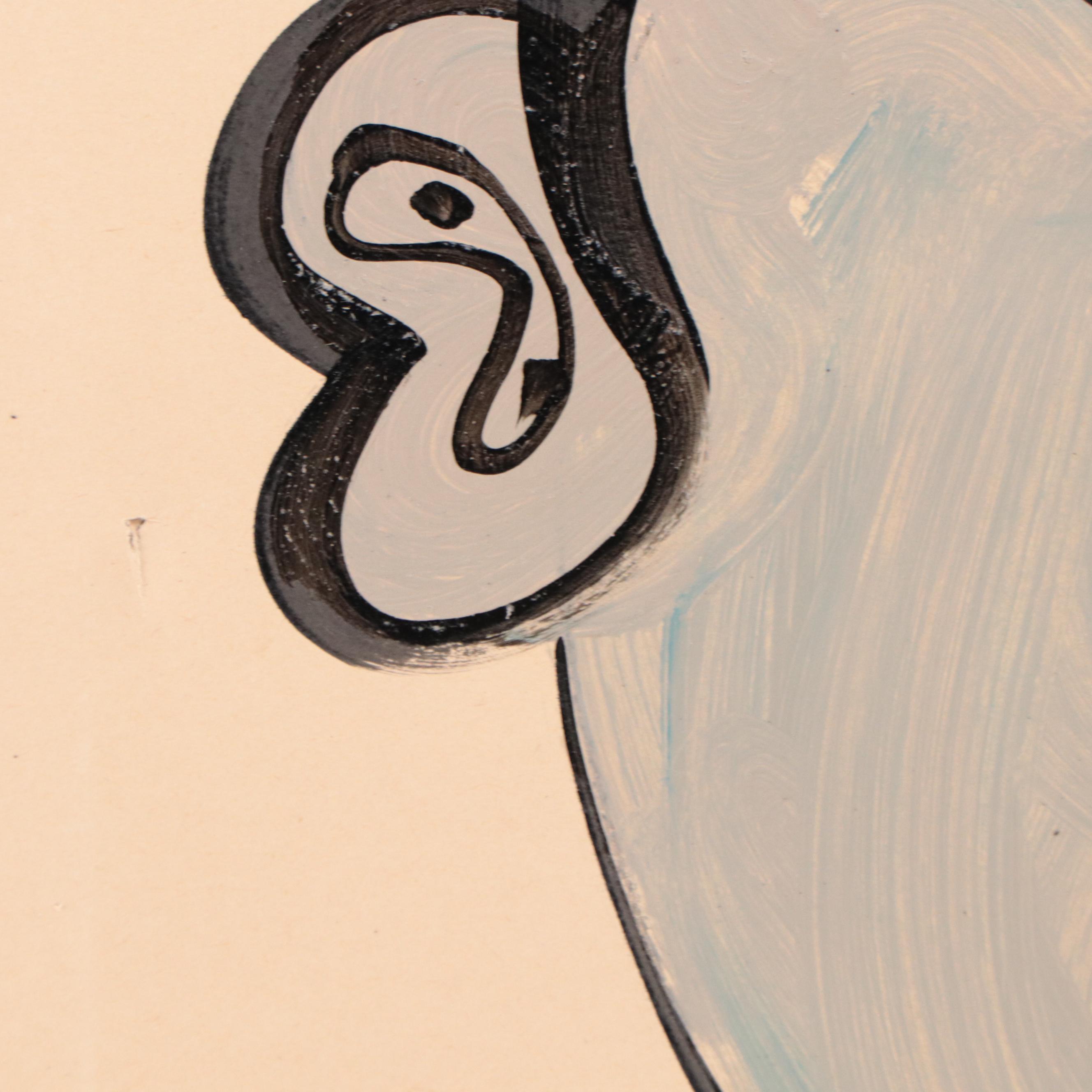 Peter Keil Abstract Portrait Acrylic Painting