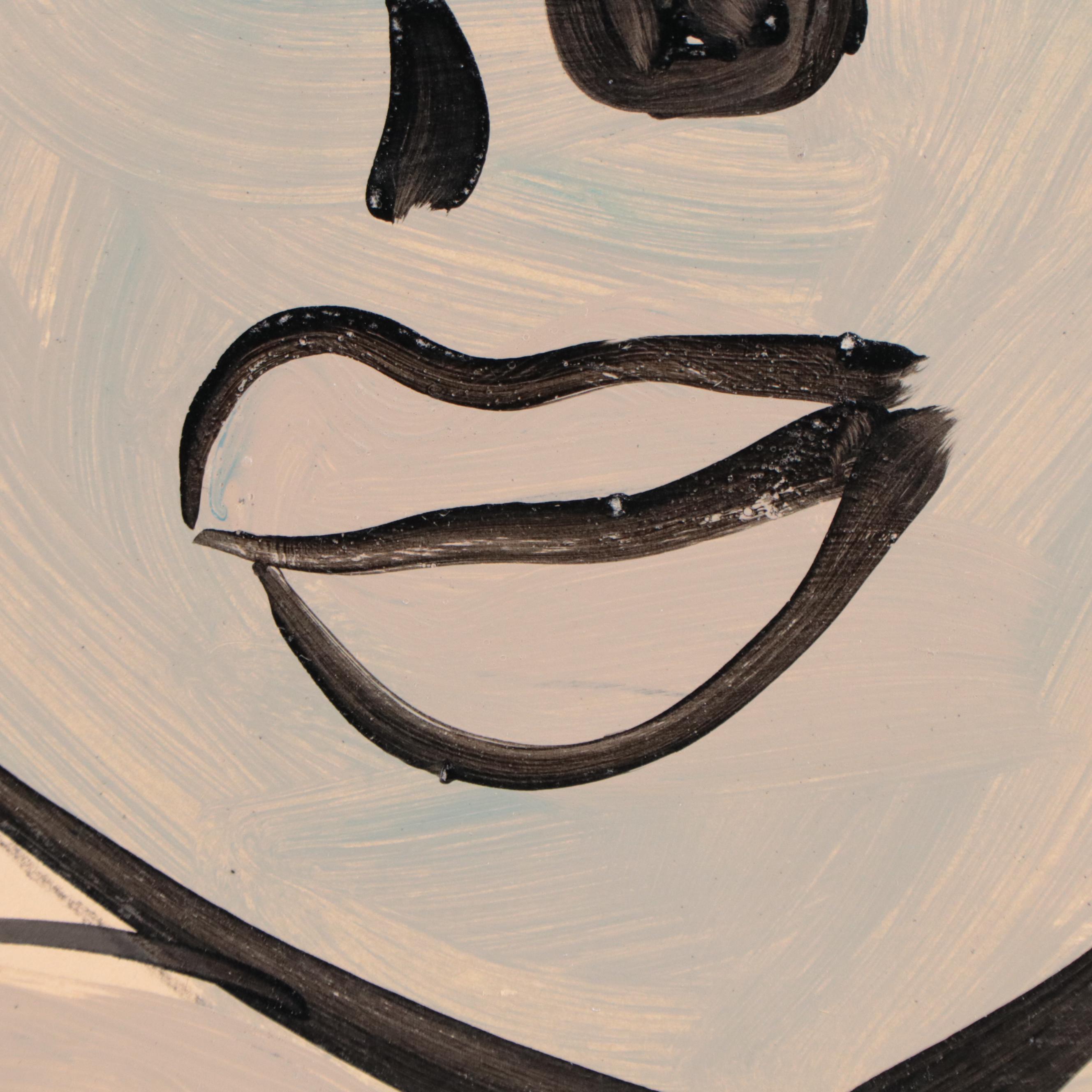 Peter Keil Abstract Portrait Acrylic Painting