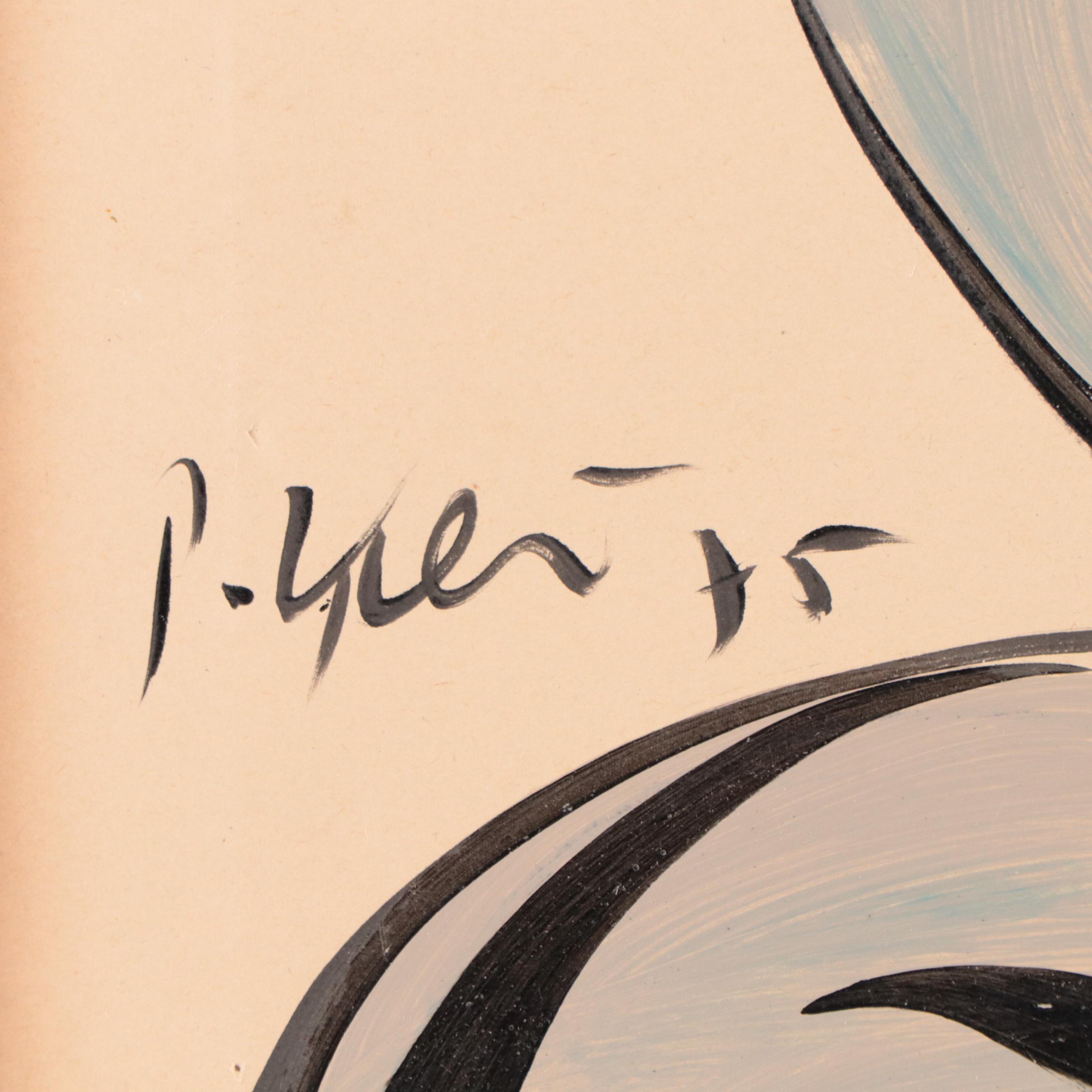 Peter Keil Abstract Portrait Acrylic Painting