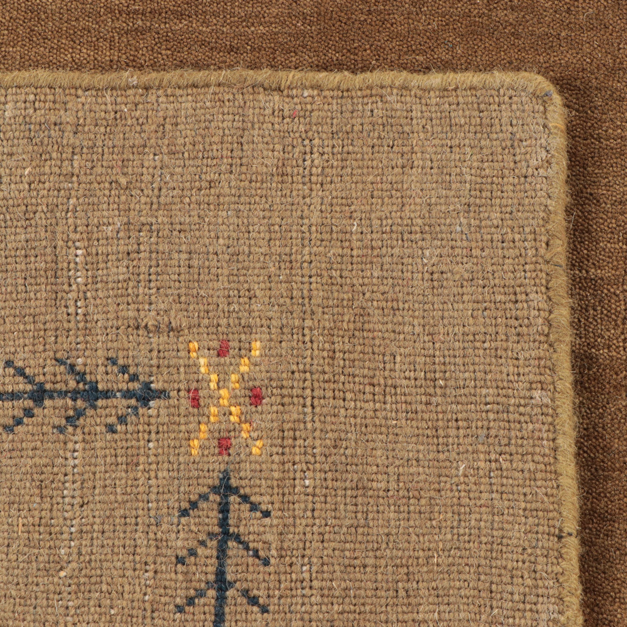 3'10 x 5'8 Hand-Knotted Indo-Persian Gabbeh Area Rug