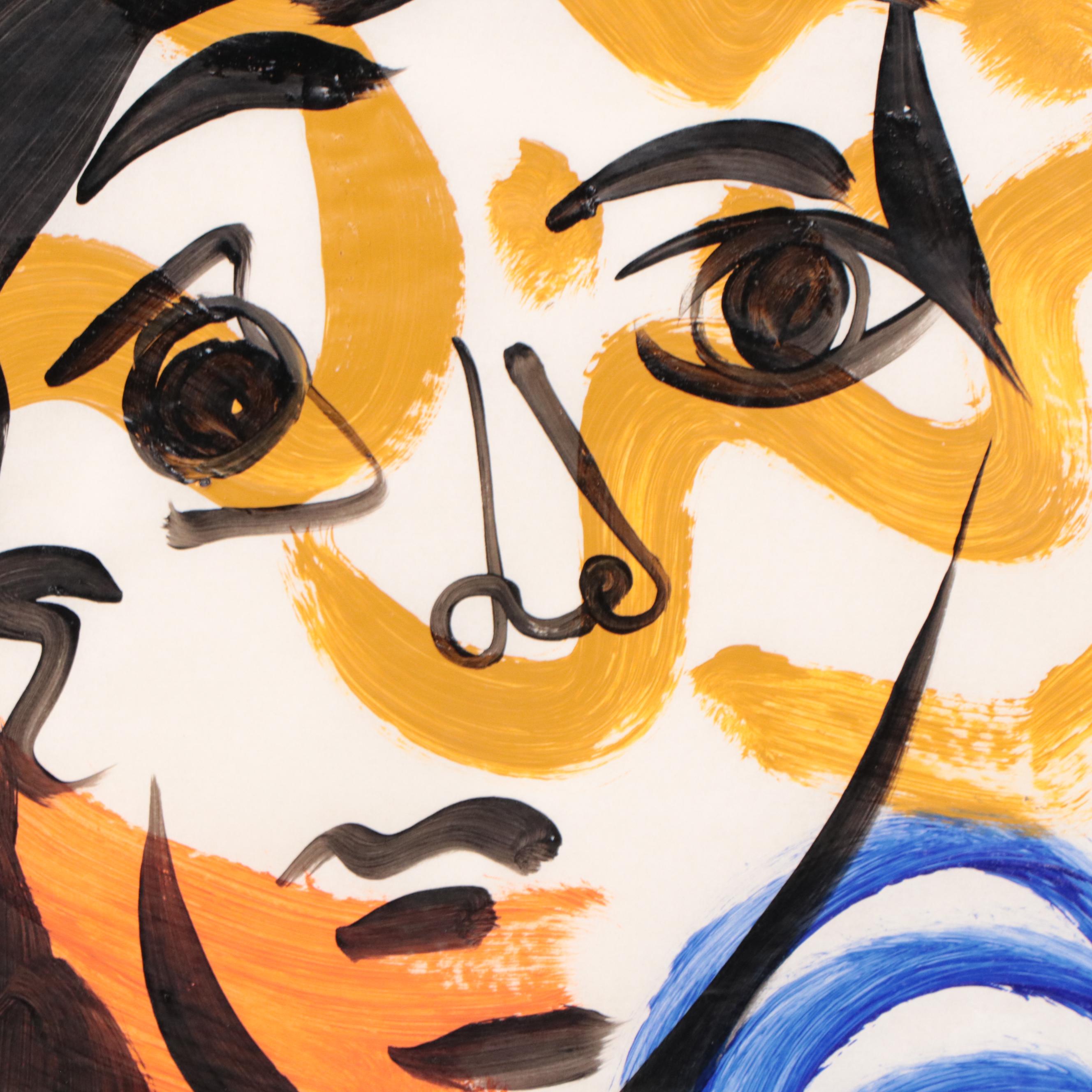 Peter Keil Abstract Acrylic Portrait Painting