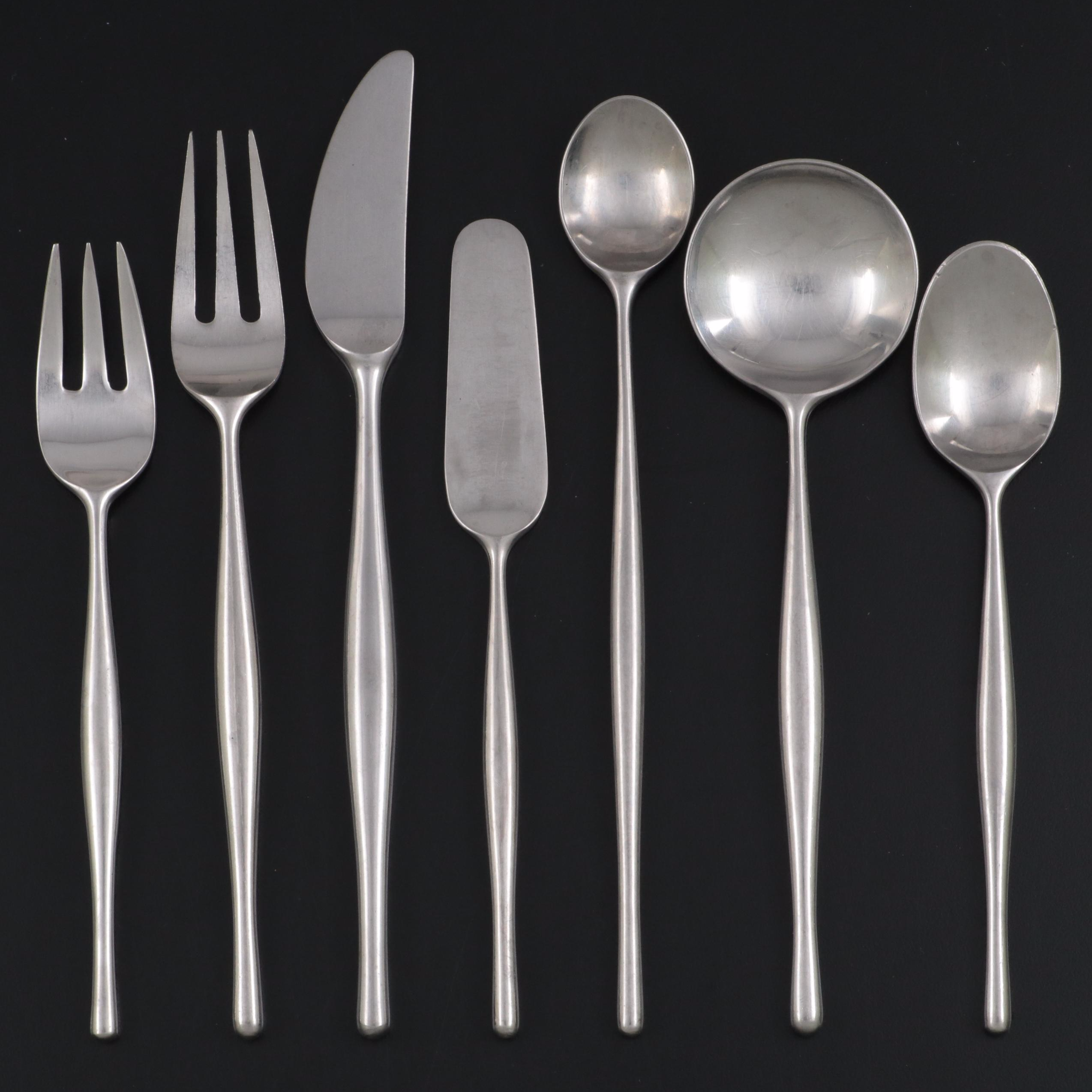 Lauffer Norway "Design 3" Stainless Flatware,  Mid to Late 20th Century
