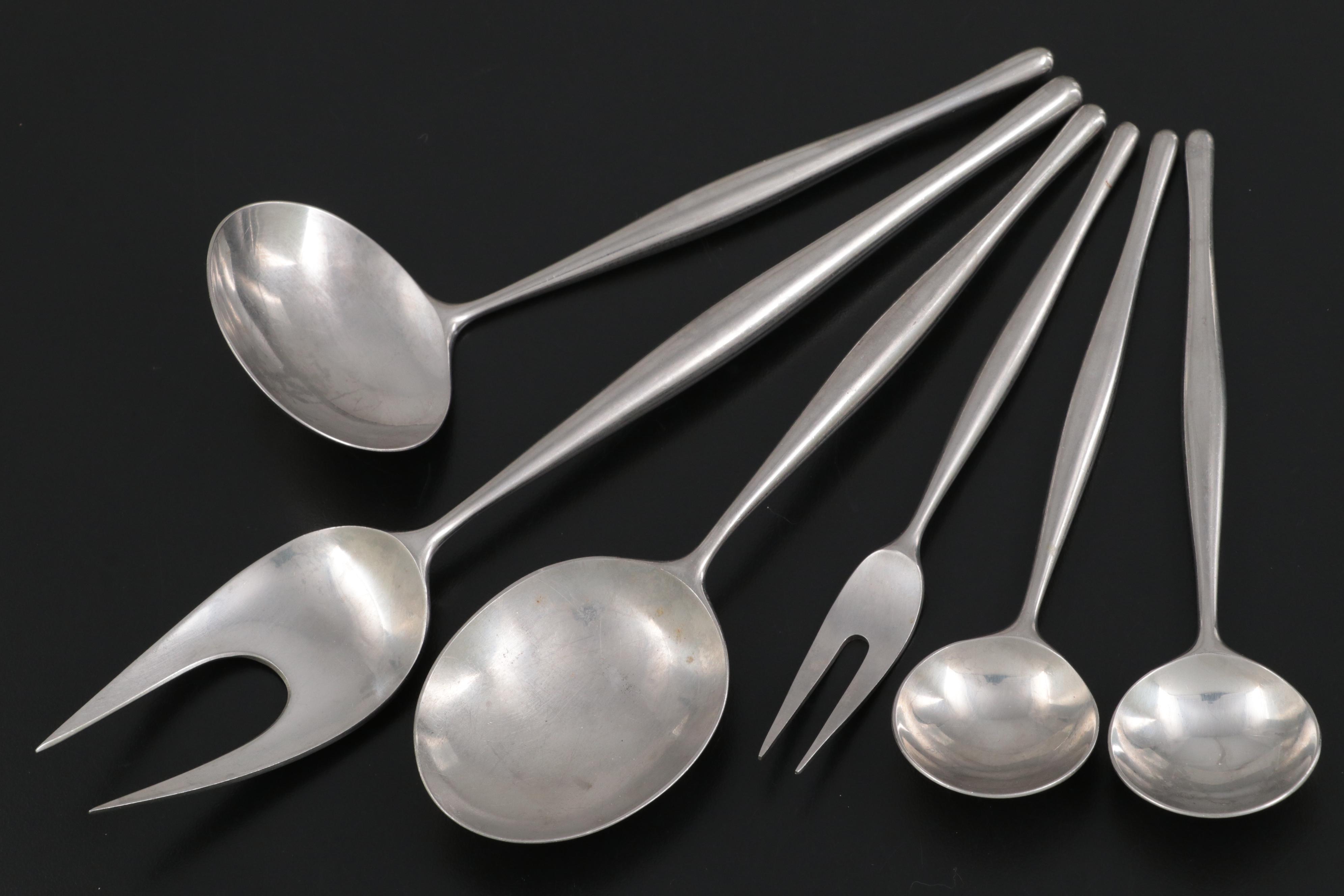 Lauffer Norway "Design 3" Stainless Flatware,  Mid to Late 20th Century