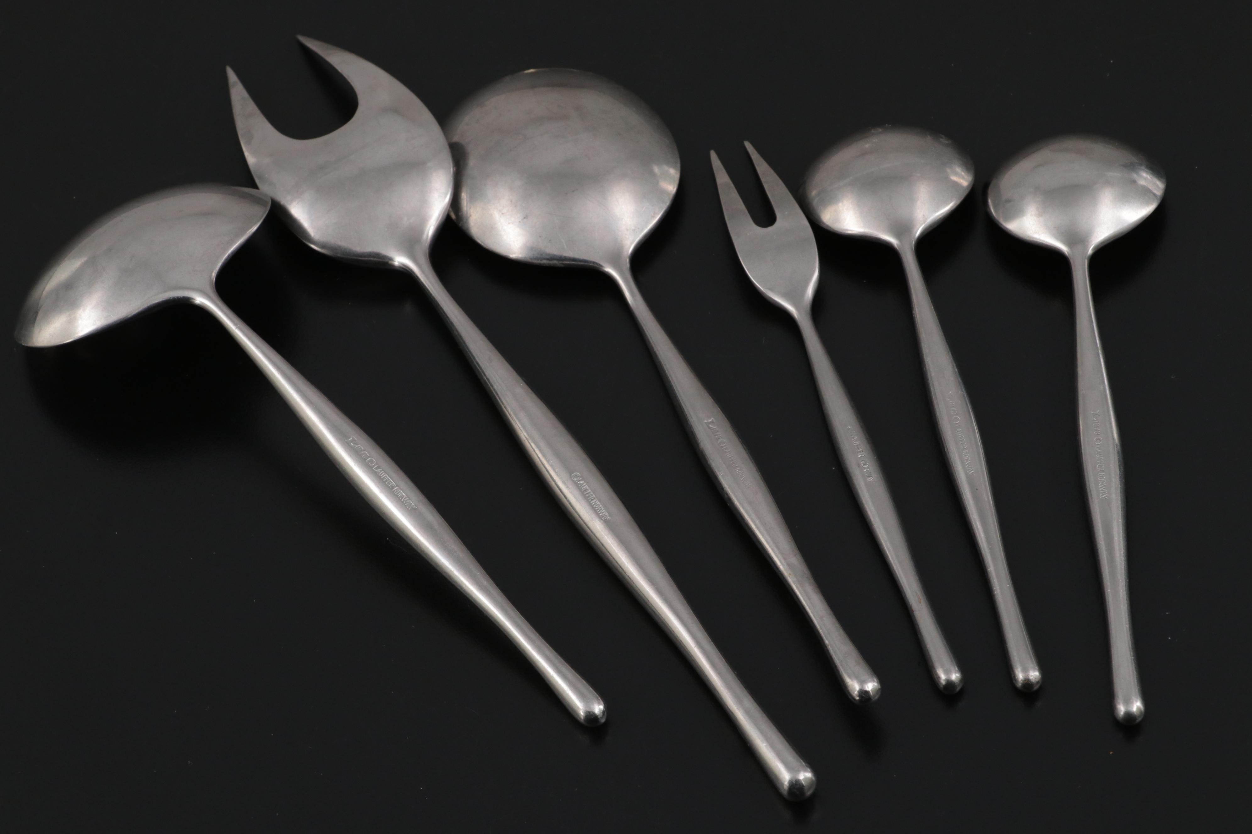 Lauffer Norway "Design 3" Stainless Flatware,  Mid to Late 20th Century