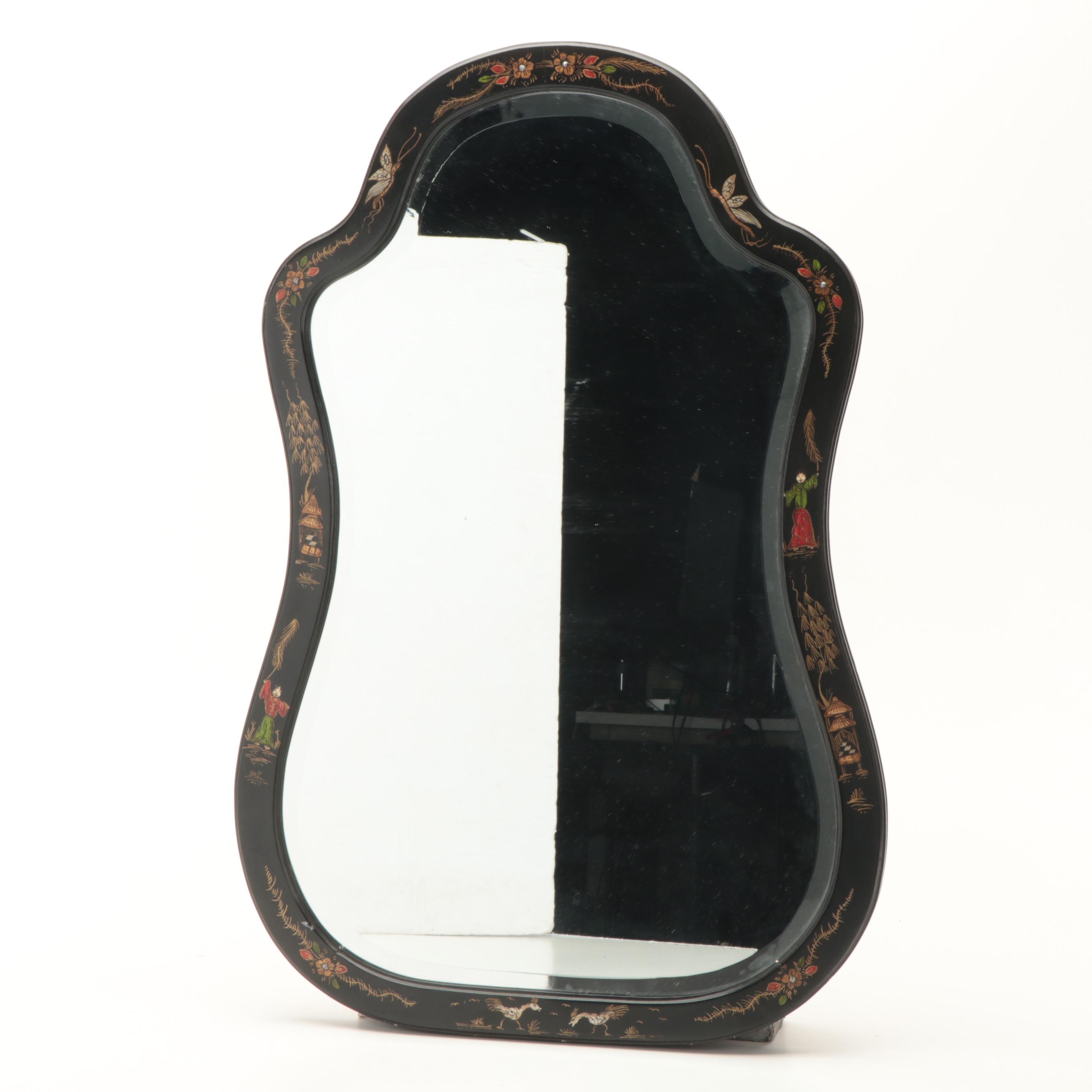 Friedman Brothers Decorative Arts Hand-Painted Wall Mirror, 20th Century