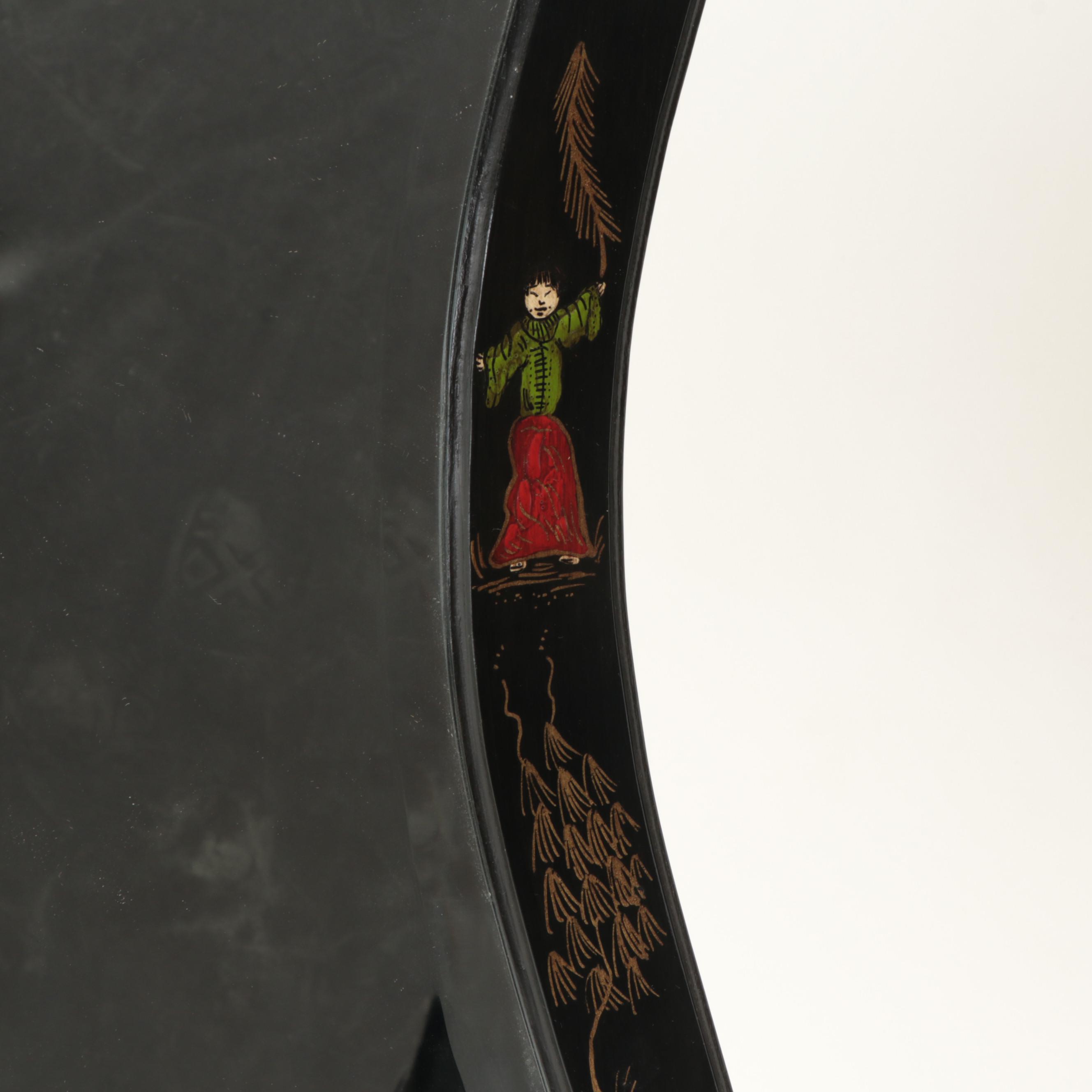 Friedman Brothers Decorative Arts Hand-Painted Wall Mirror, 20th Century