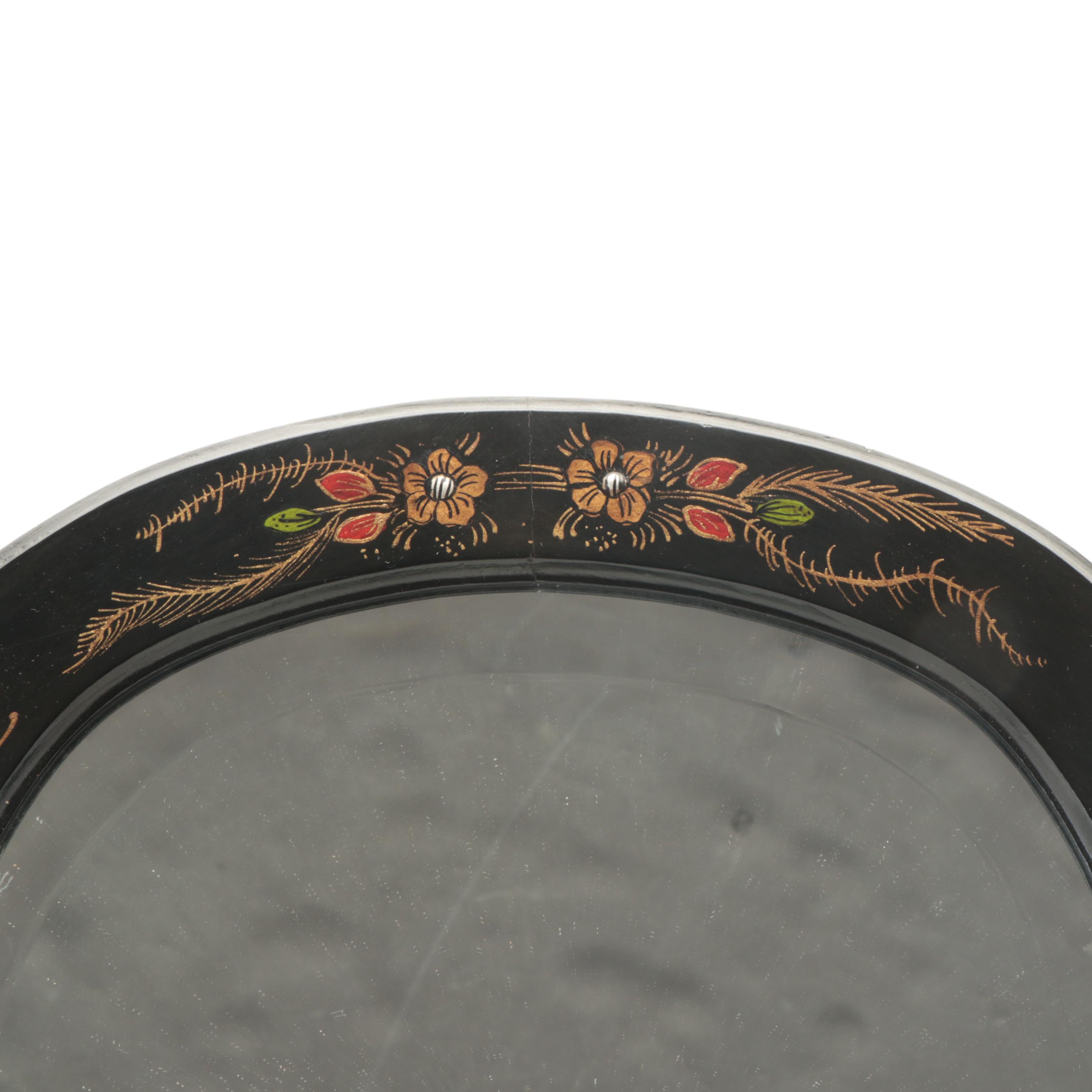 Friedman Brothers Decorative Arts Hand-Painted Wall Mirror, 20th Century